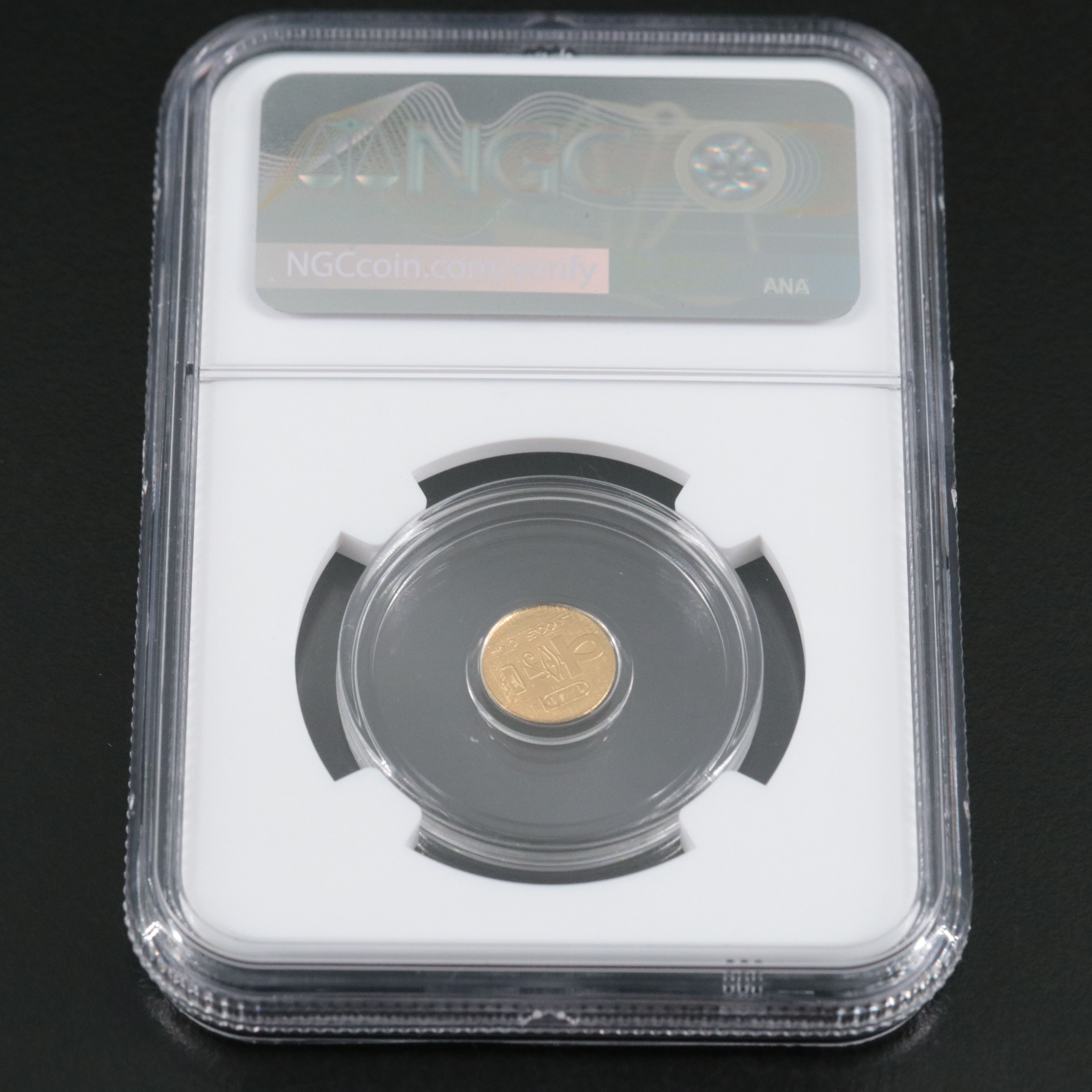 NGC MS70 Gold Egyptian Scarab