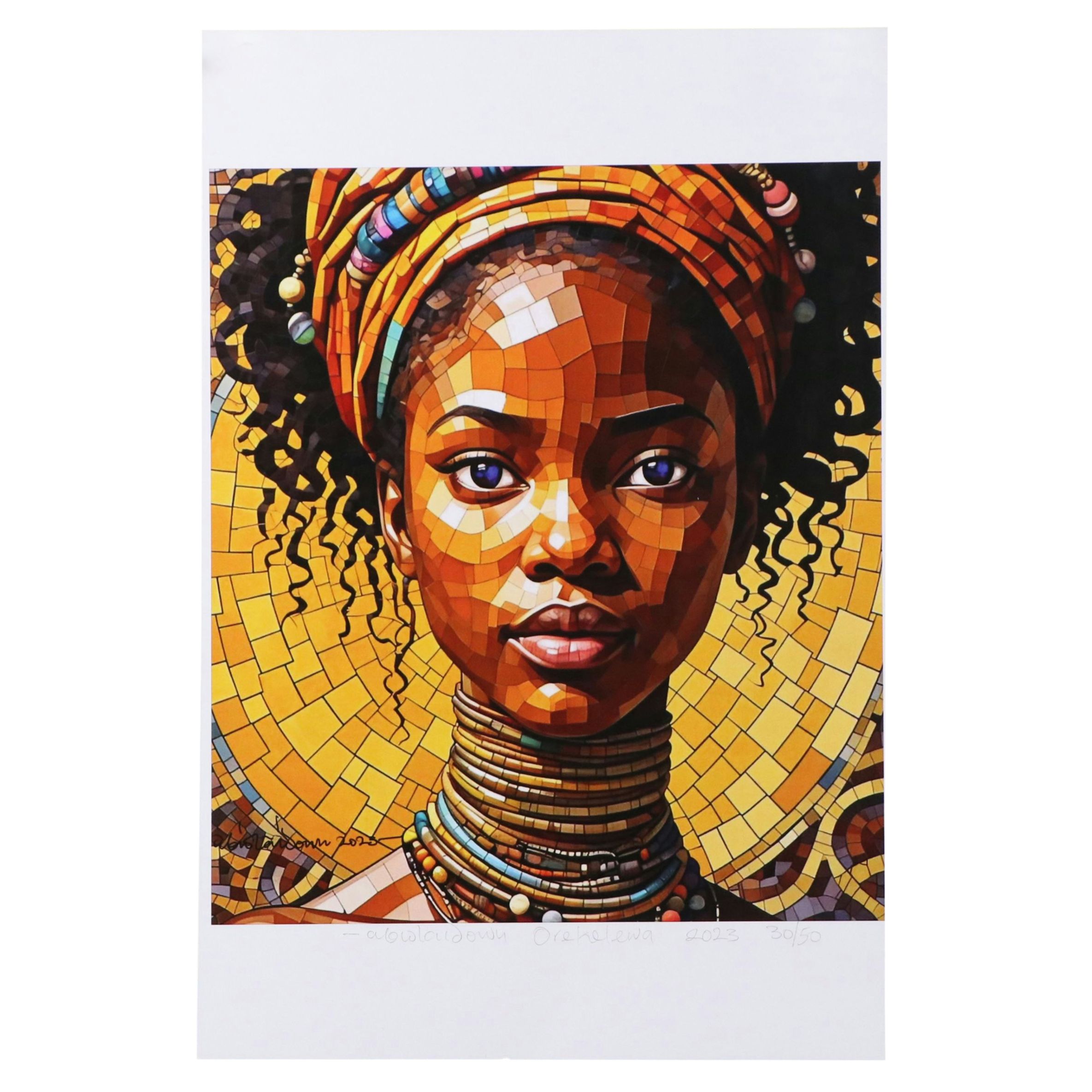 Abiola Idowu Digital Print "Orekelawa," 2023