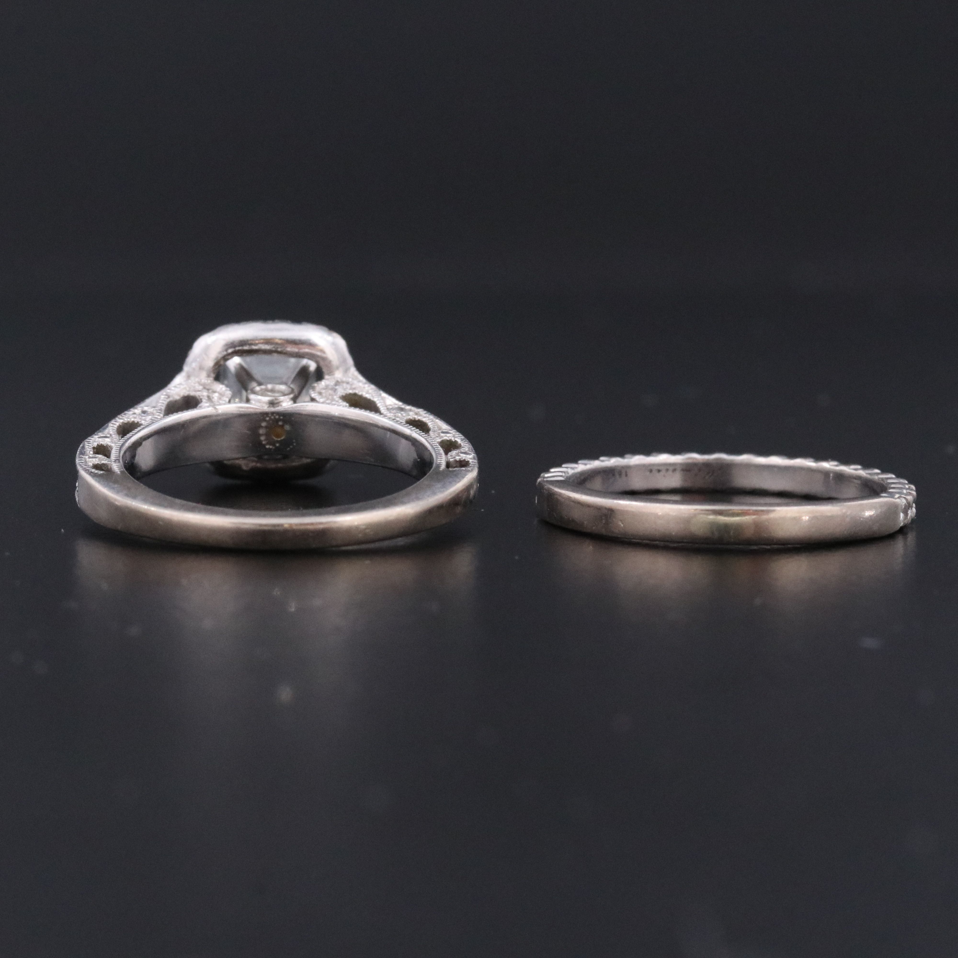 14K and 18K 1.70 CTW Diamond Ring Set with Online IGI Report