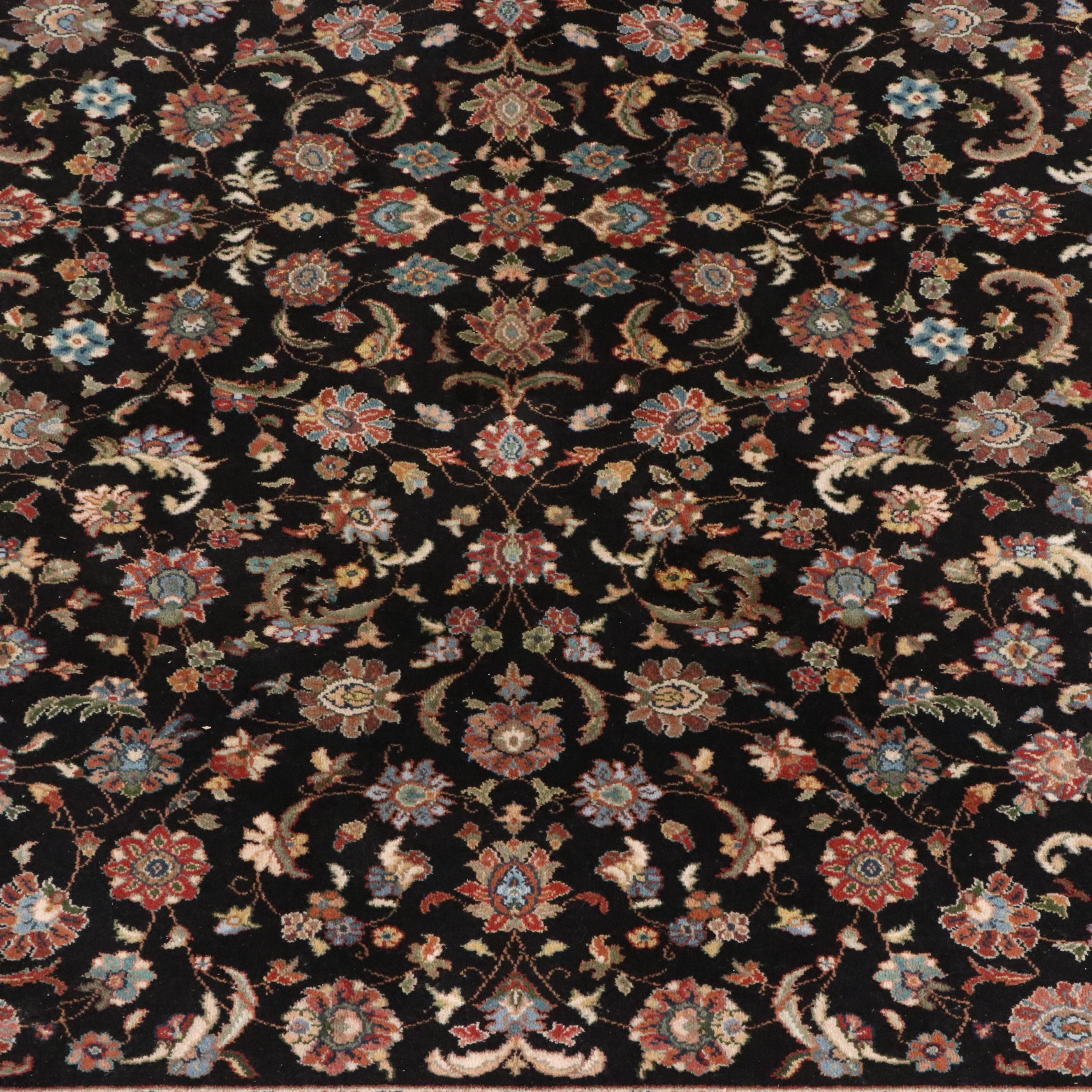 8'8 x 12'9 Machine Made Karastan "Black Kashan" Room-Sized Rug
