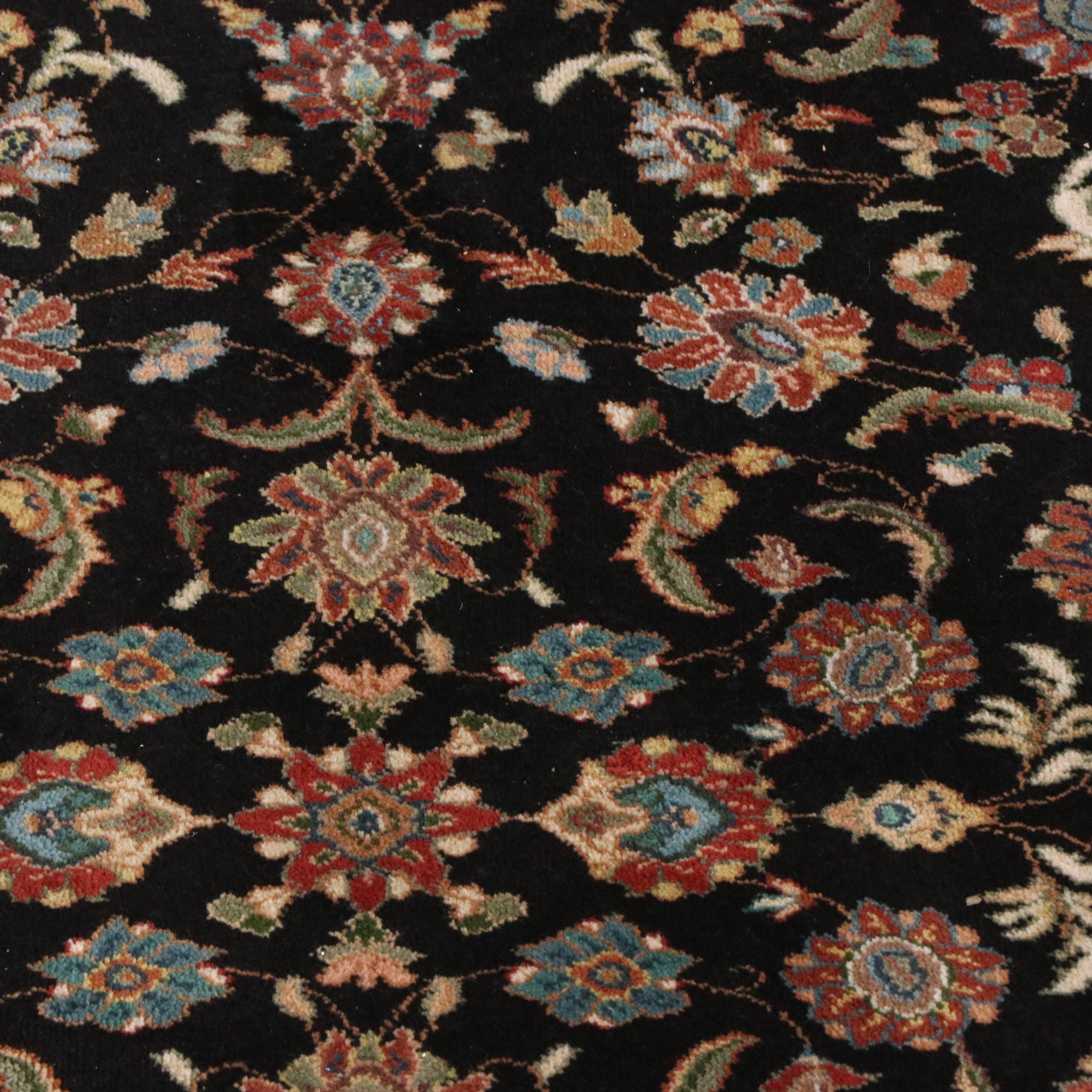 8'8 x 12'9 Machine Made Karastan "Black Kashan" Room-Sized Rug