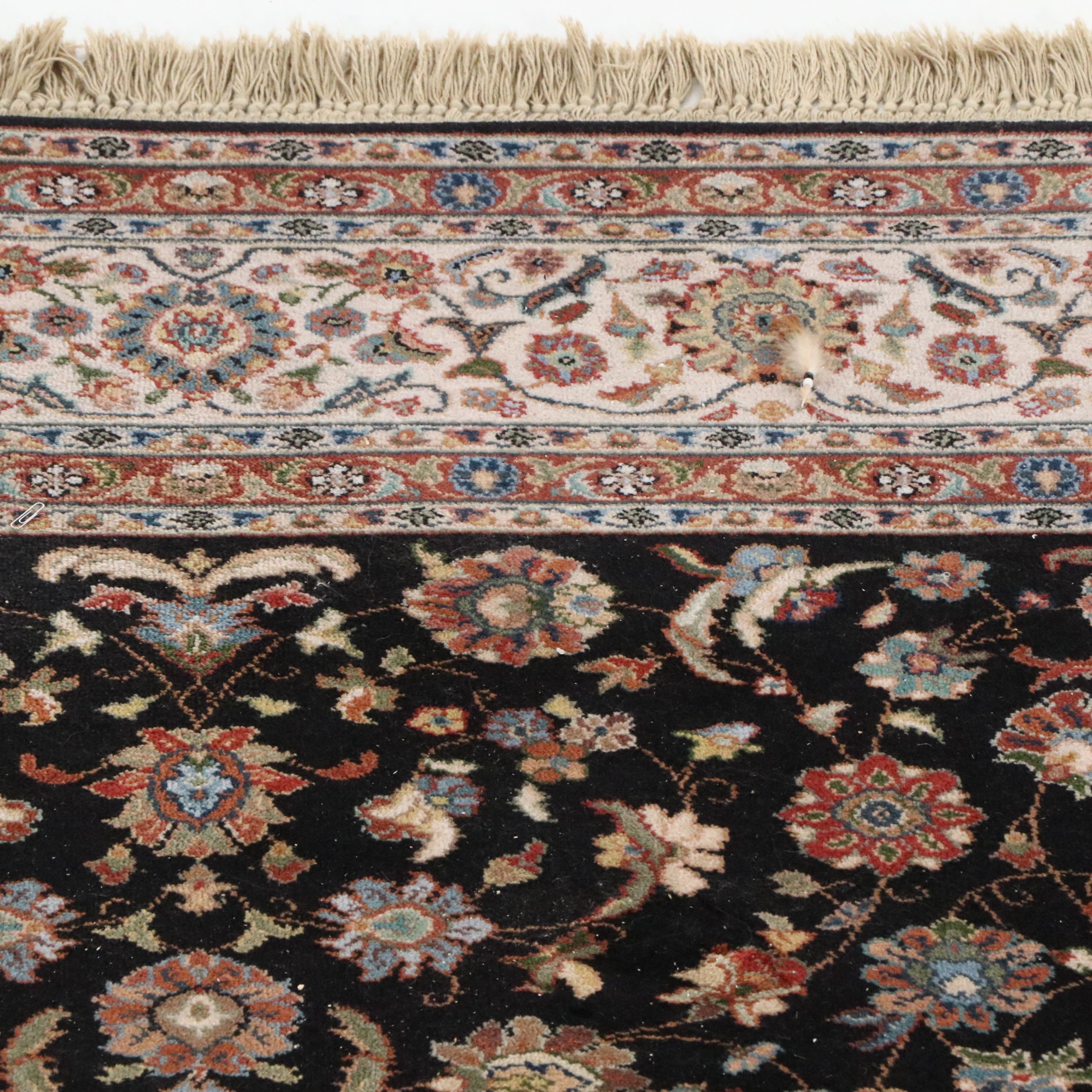 8'8 x 12'9 Machine Made Karastan "Black Kashan" Room-Sized Rug