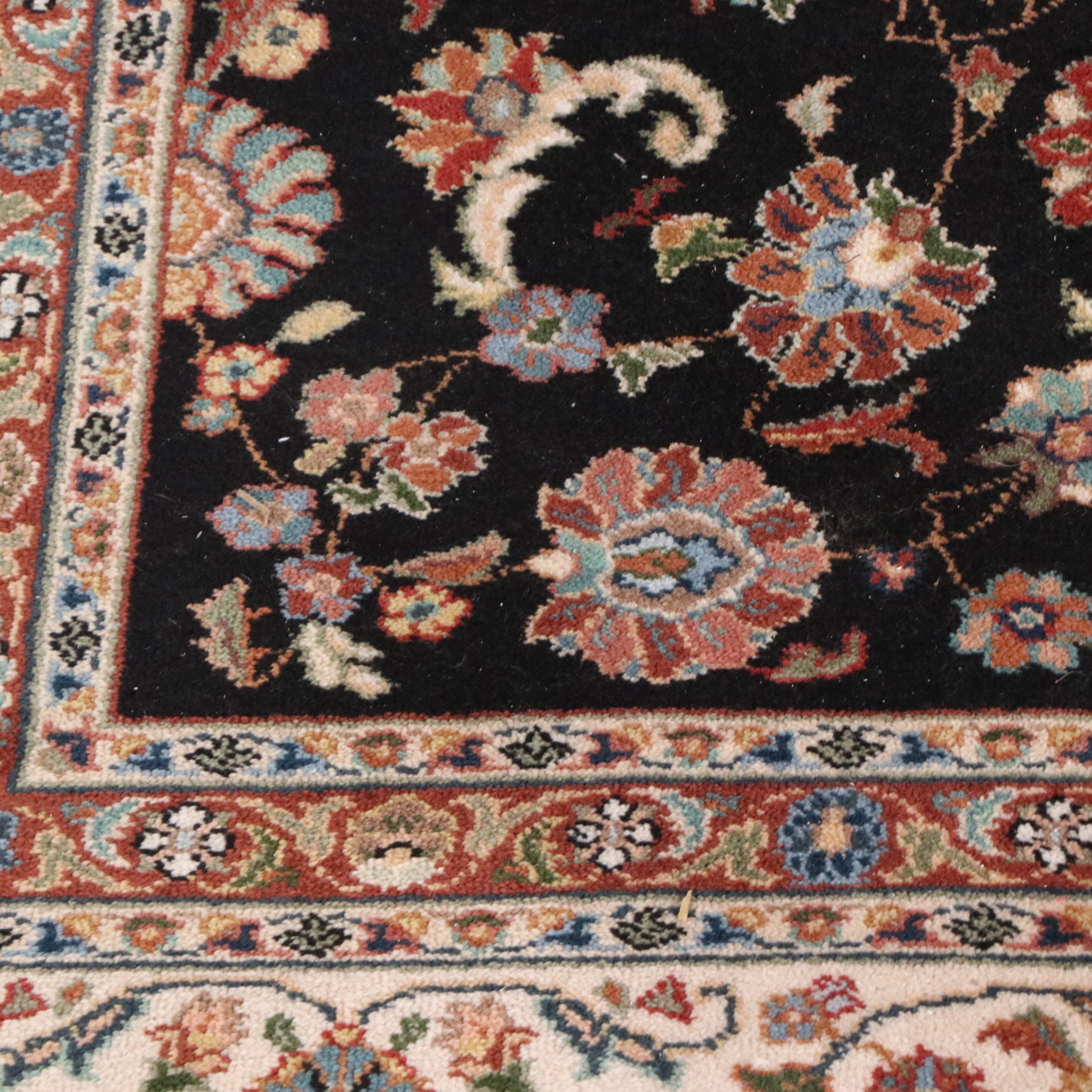 8'8 x 12'9 Machine Made Karastan "Black Kashan" Room-Sized Rug