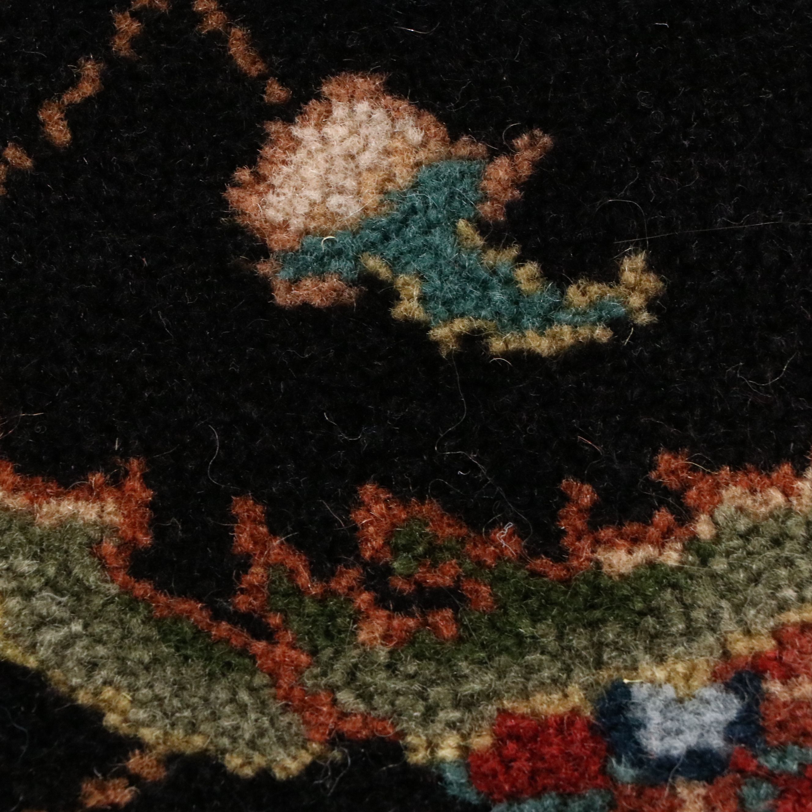 8'8 x 12'9 Machine Made Karastan "Black Kashan" Room-Sized Rug