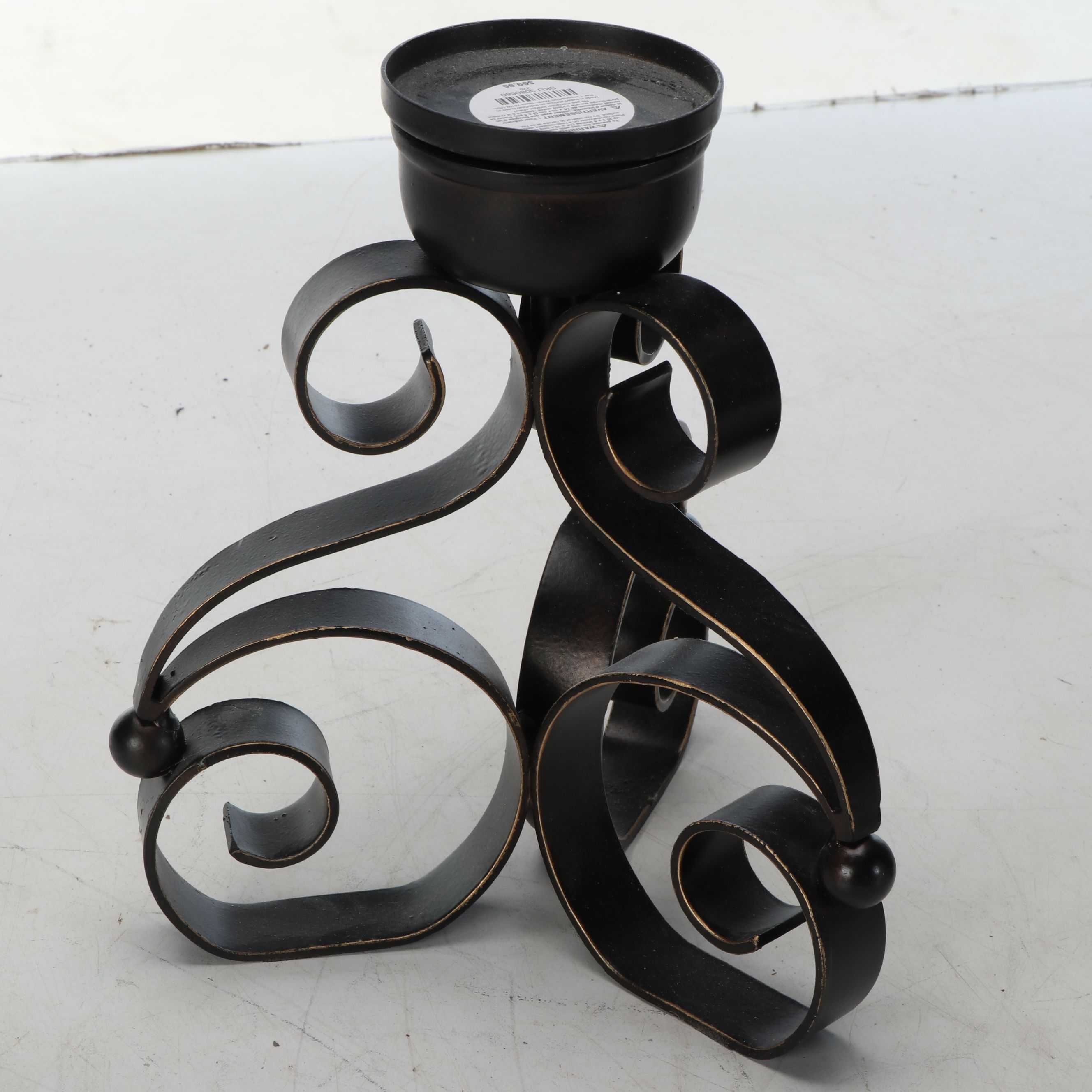 Silverado Home Throw Blanket with Pair of Metal Candle Holders