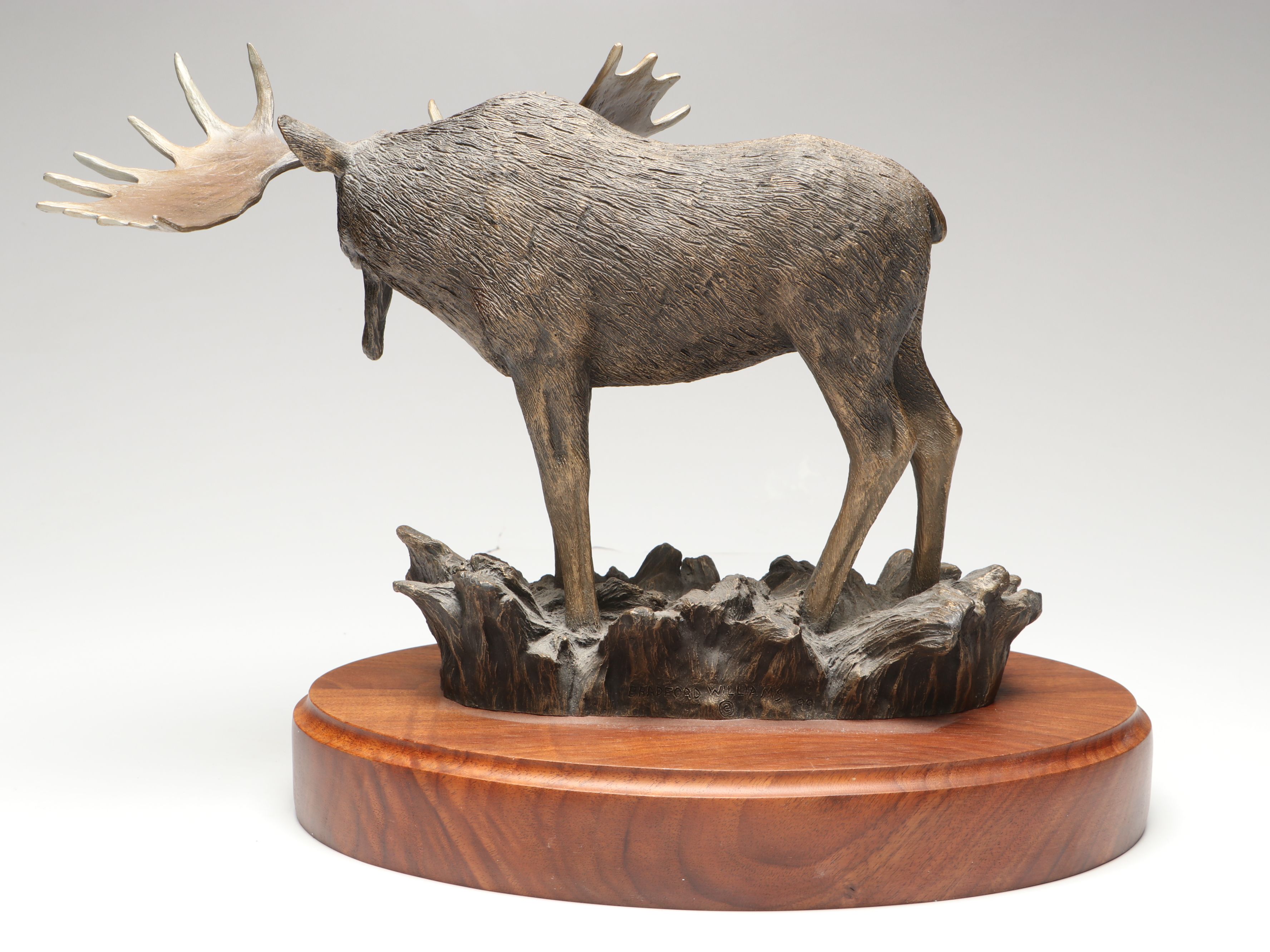 Big Sky Carvers Bradford Williams "Grand Old Man" Resin on Wood Moose, 1999