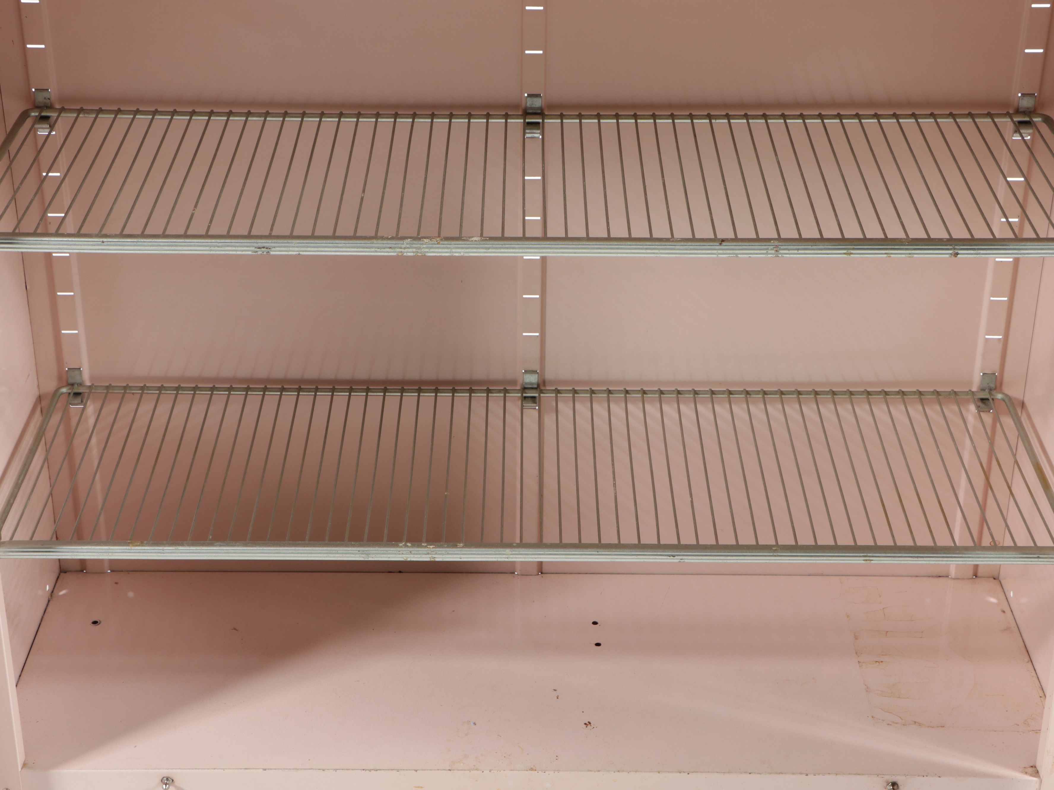 General Electric Pink-Enameled Stacking Storage Cabinet, Early to Mid-20th C.