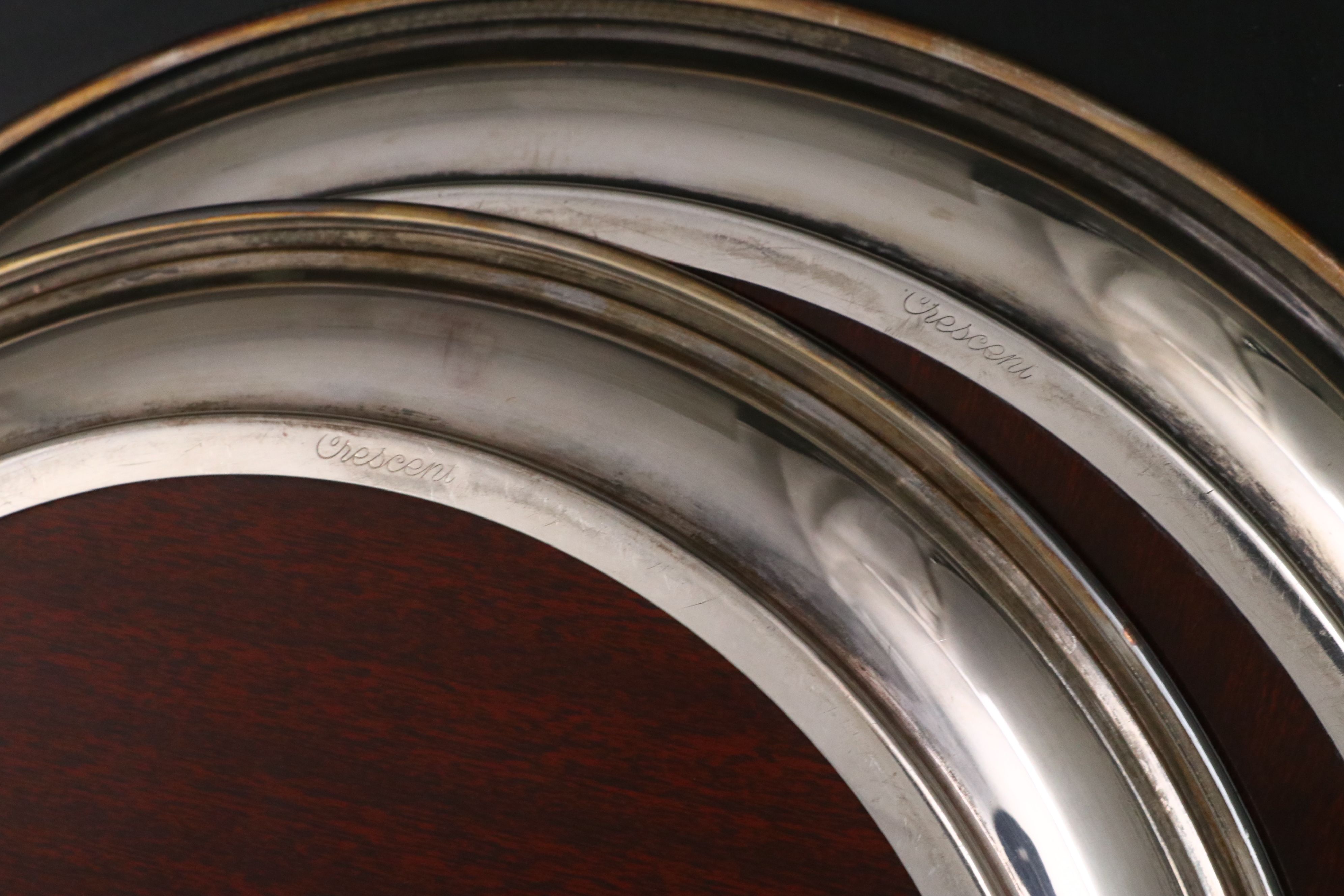 Silver Plate and Formica Trays with Swedish, 800 Silver and More Utensils