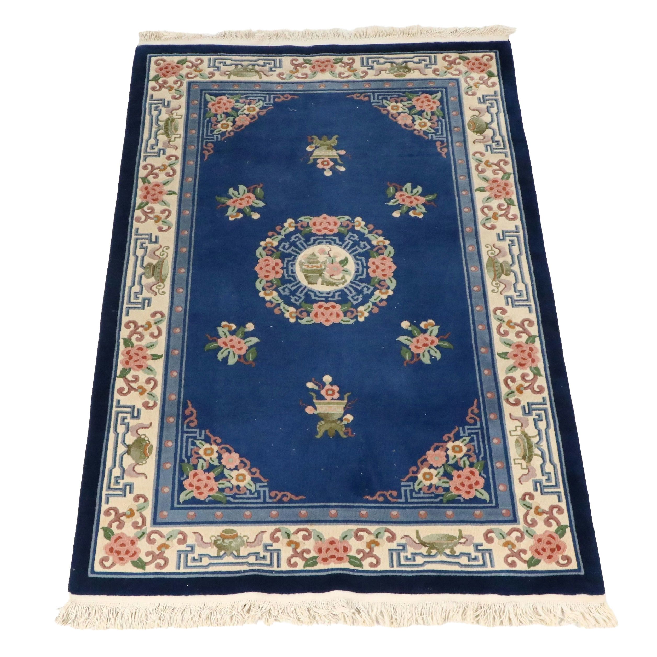 5'5 x 9'1 Hand-Knotted Chinese Peking Area Rug