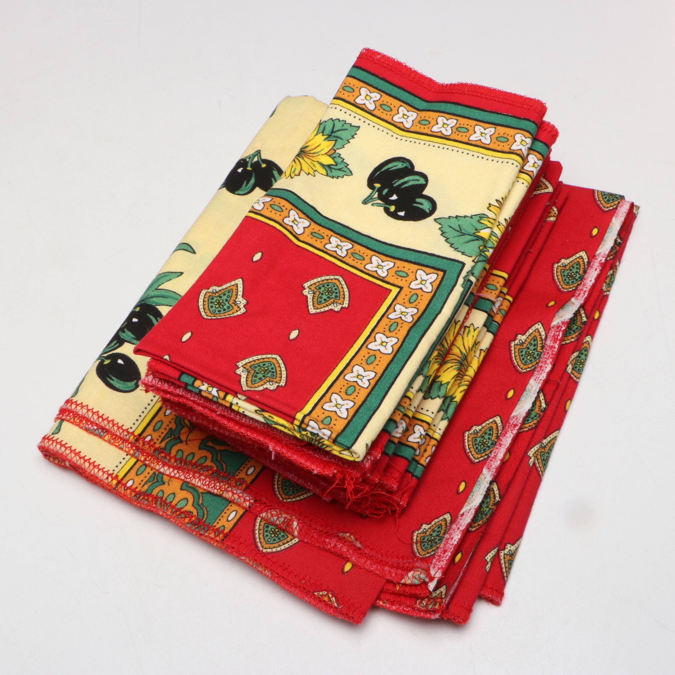 Floral and Gingham Oilcloth Tablecloth, Isaac Mizrahi Placemats and Other Linens