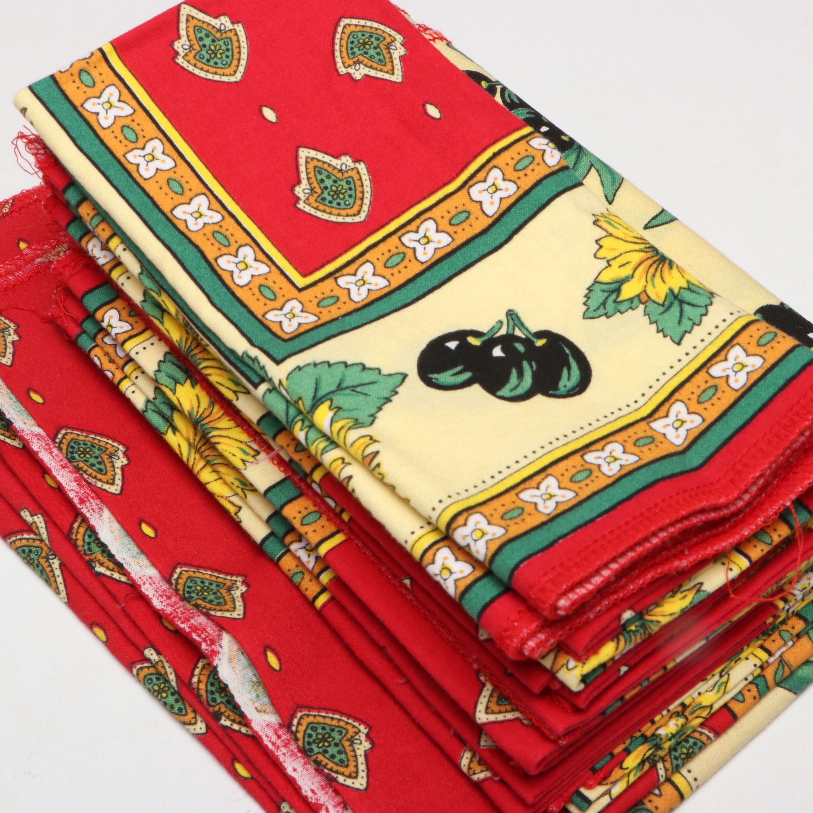 Floral and Gingham Oilcloth Tablecloth, Isaac Mizrahi Placemats and Other Linens