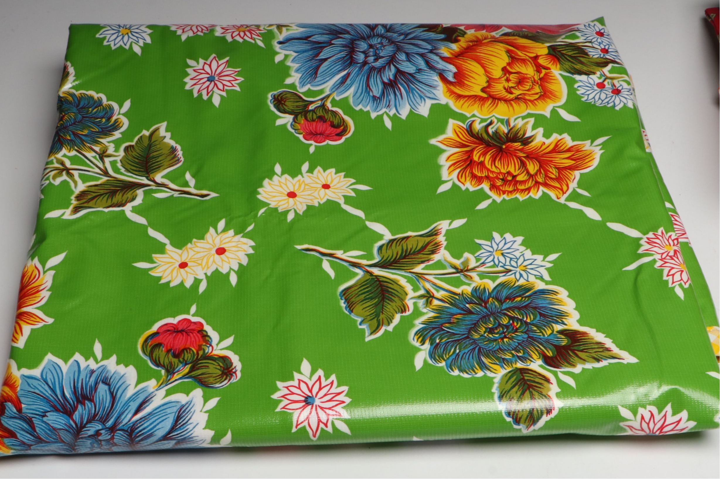 Floral and Gingham Oilcloth Tablecloth, Isaac Mizrahi Placemats and Other Linens