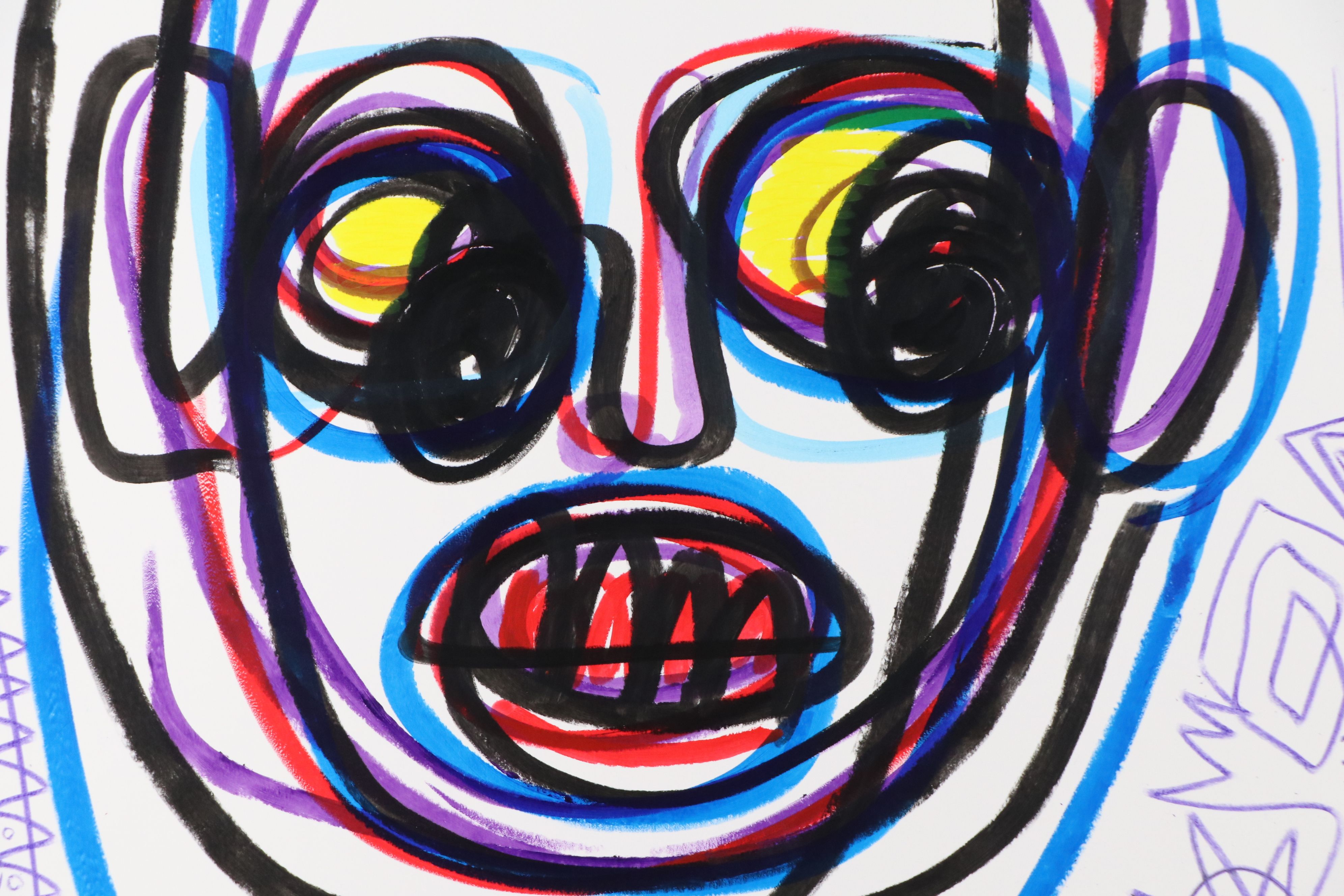 Abiola Idowu Acrylic and Marker Portraits "Growth" and More, 2026