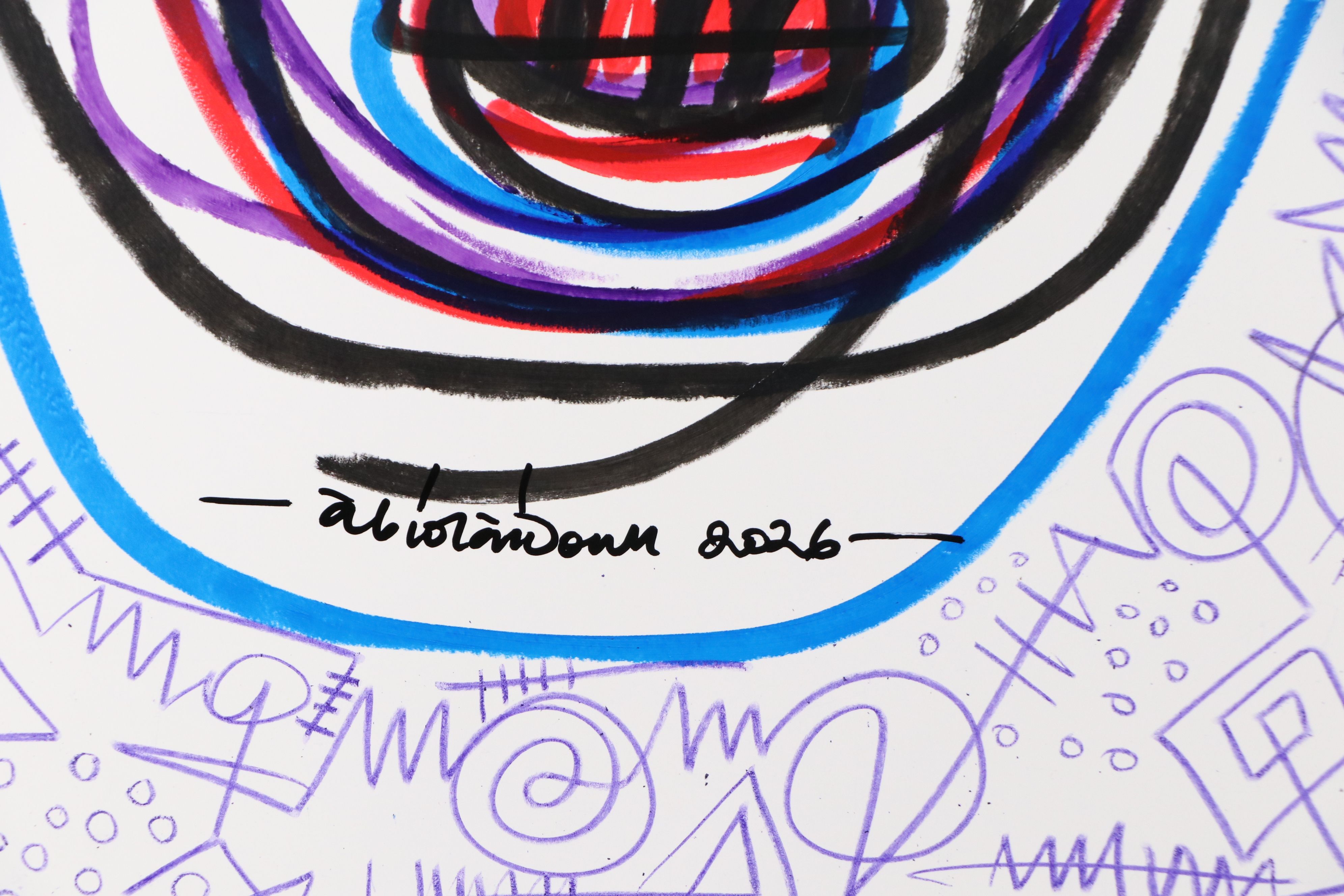 Abiola Idowu Acrylic and Marker Portraits "Growth" and More, 2026