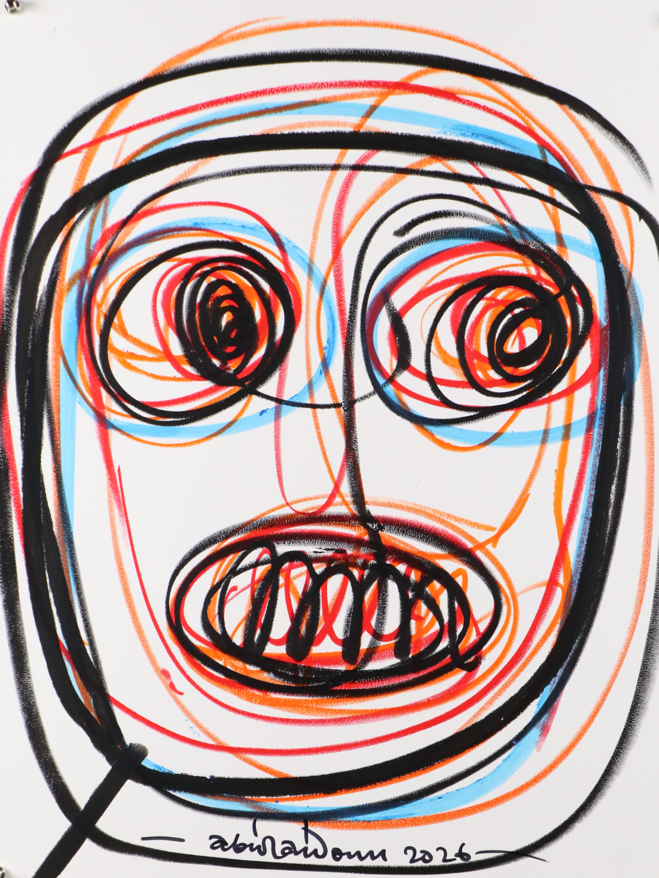 Abiola Idowu Acrylic and Marker Portraits "Growth" and More, 2026