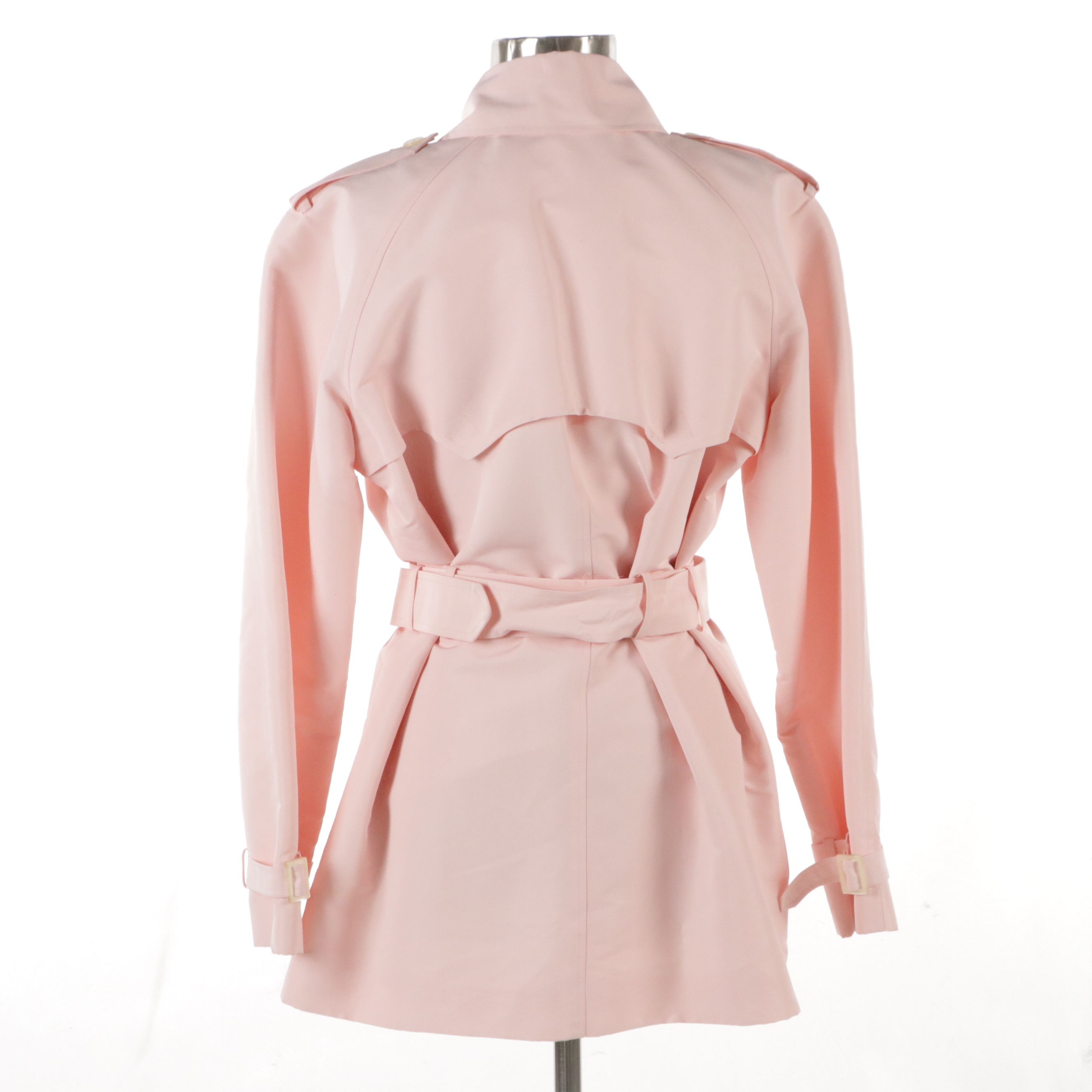 Lauren Ralph Lauren Pink Short Trench Coach and Pink Striped Long Sleeve Top
