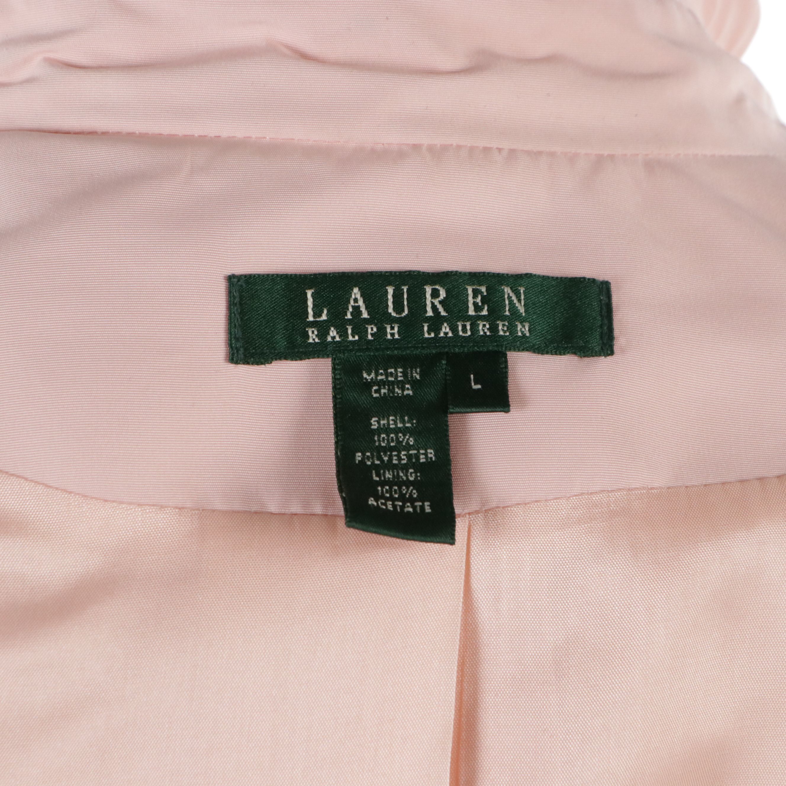 Lauren Ralph Lauren Pink Short Trench Coach and Pink Striped Long Sleeve Top