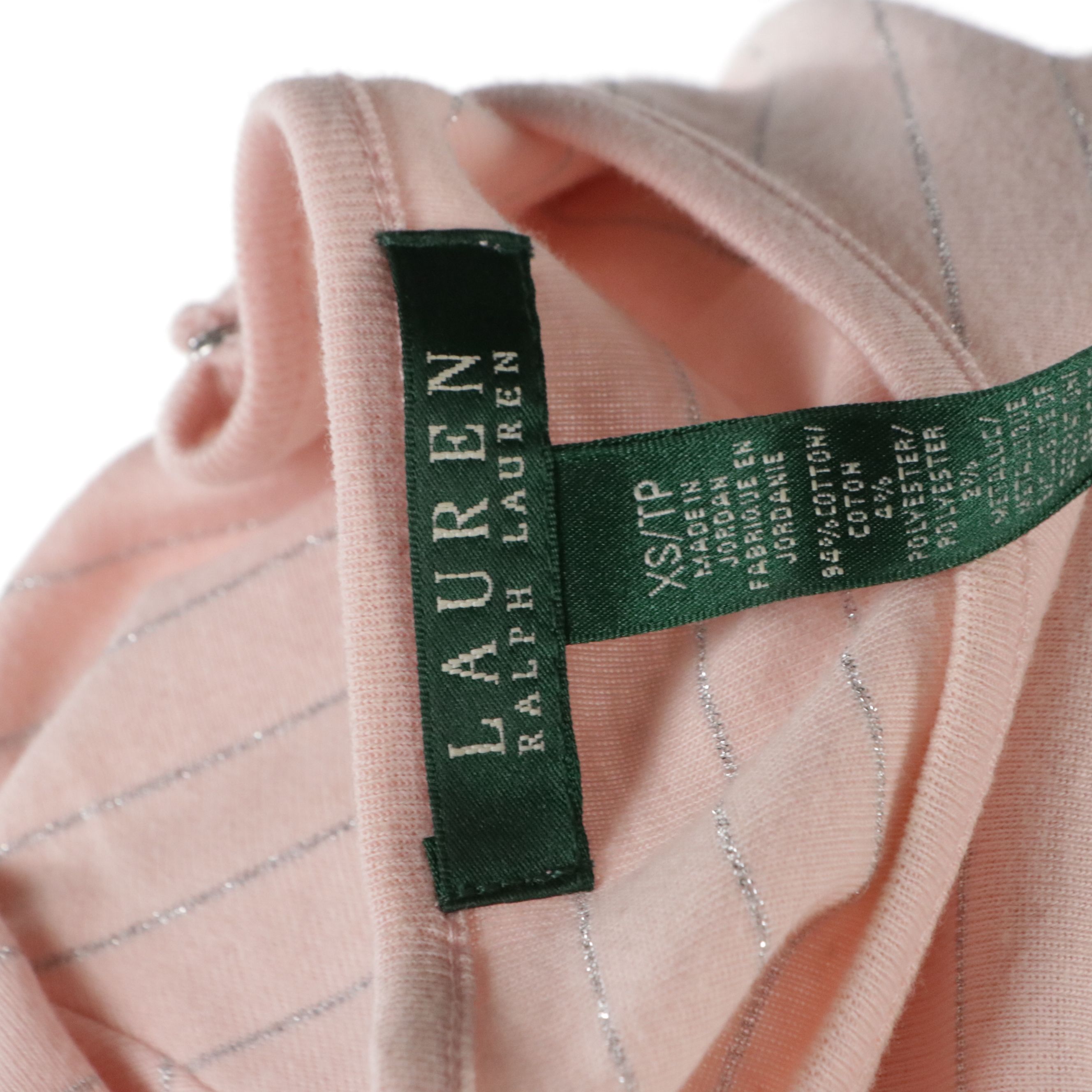 Lauren Ralph Lauren Pink Short Trench Coach and Pink Striped Long Sleeve Top