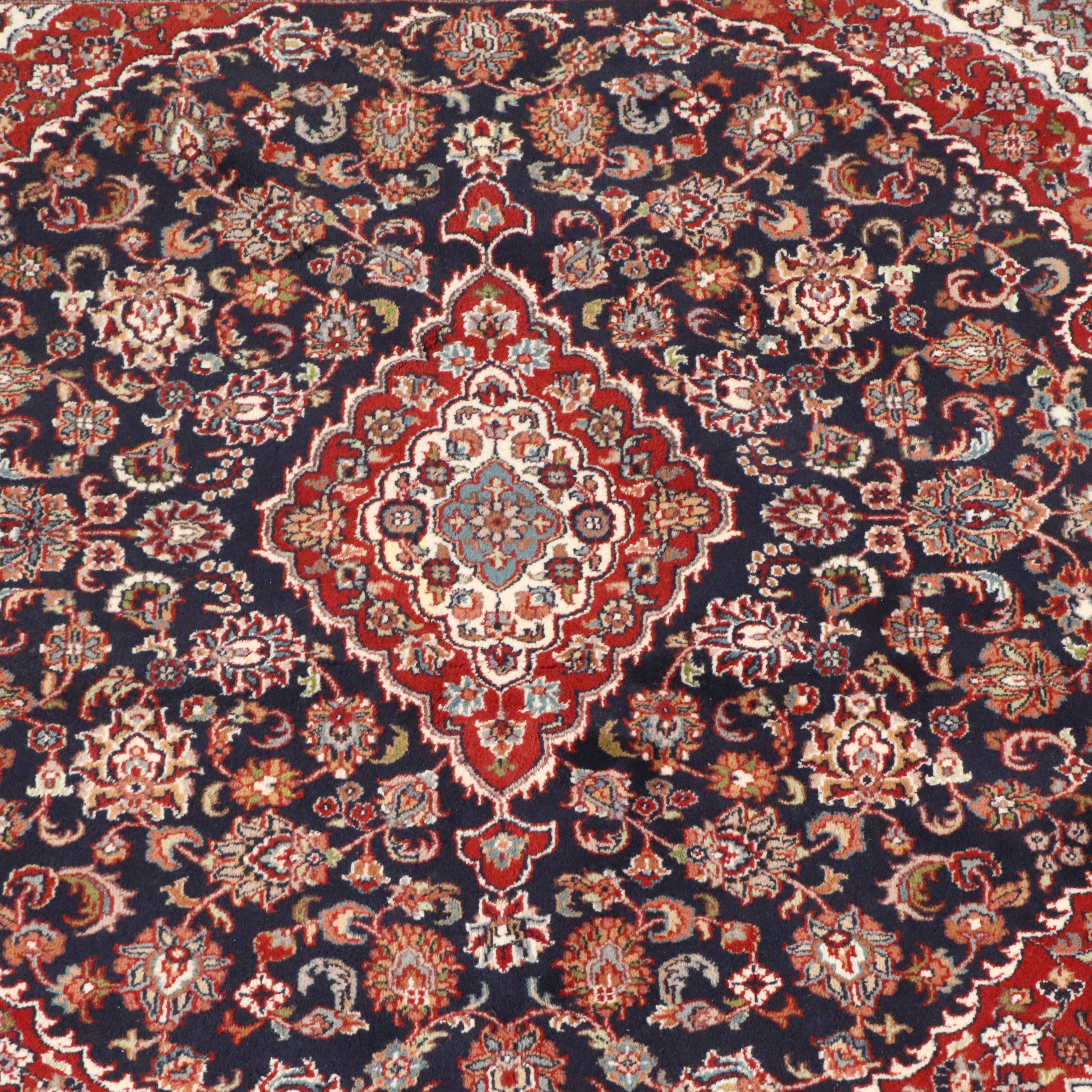 6' x 6'4 Hand-Knotted Indo-Persian Kerman Style Square Area Rug