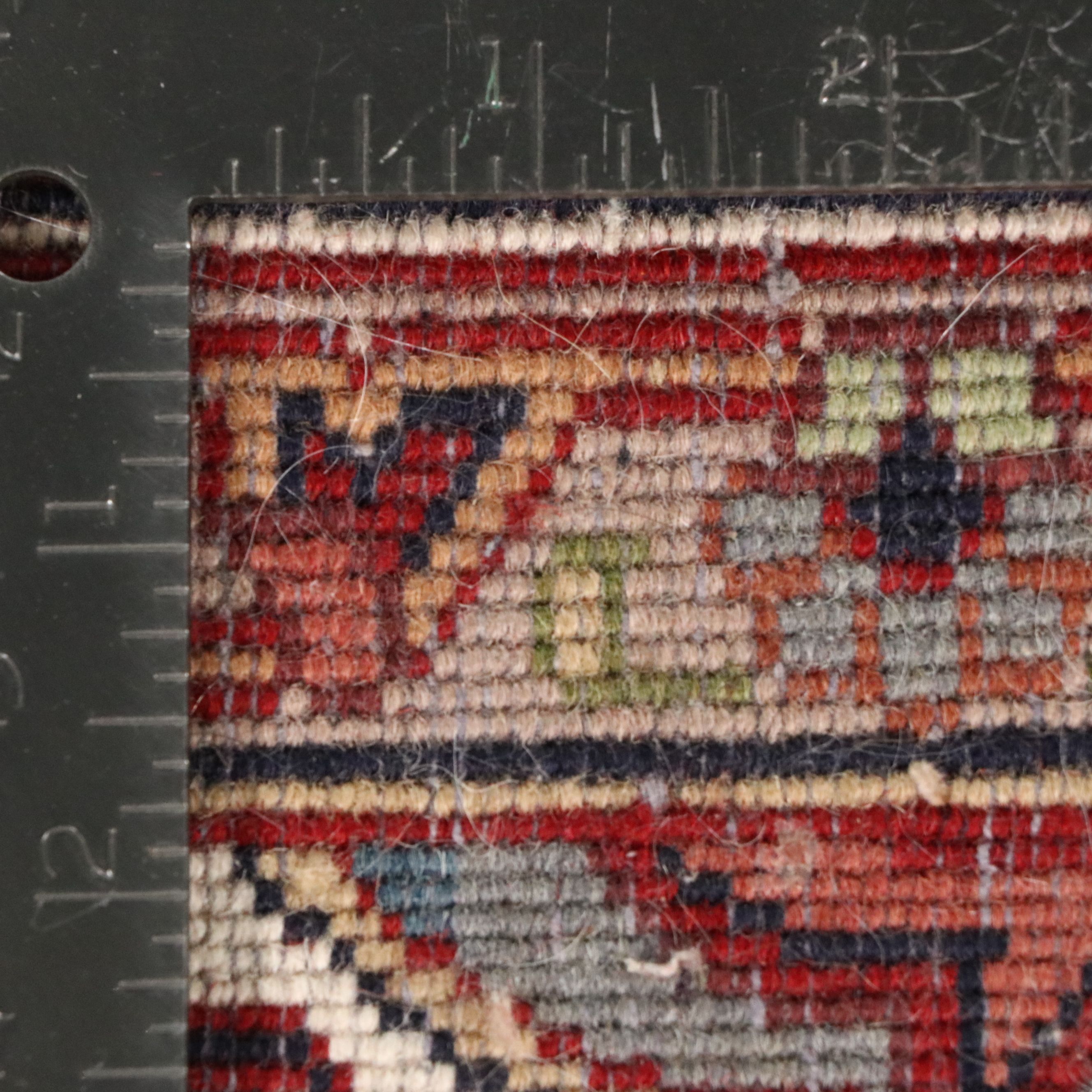 6' x 6'4 Hand-Knotted Indo-Persian Kerman Style Square Area Rug