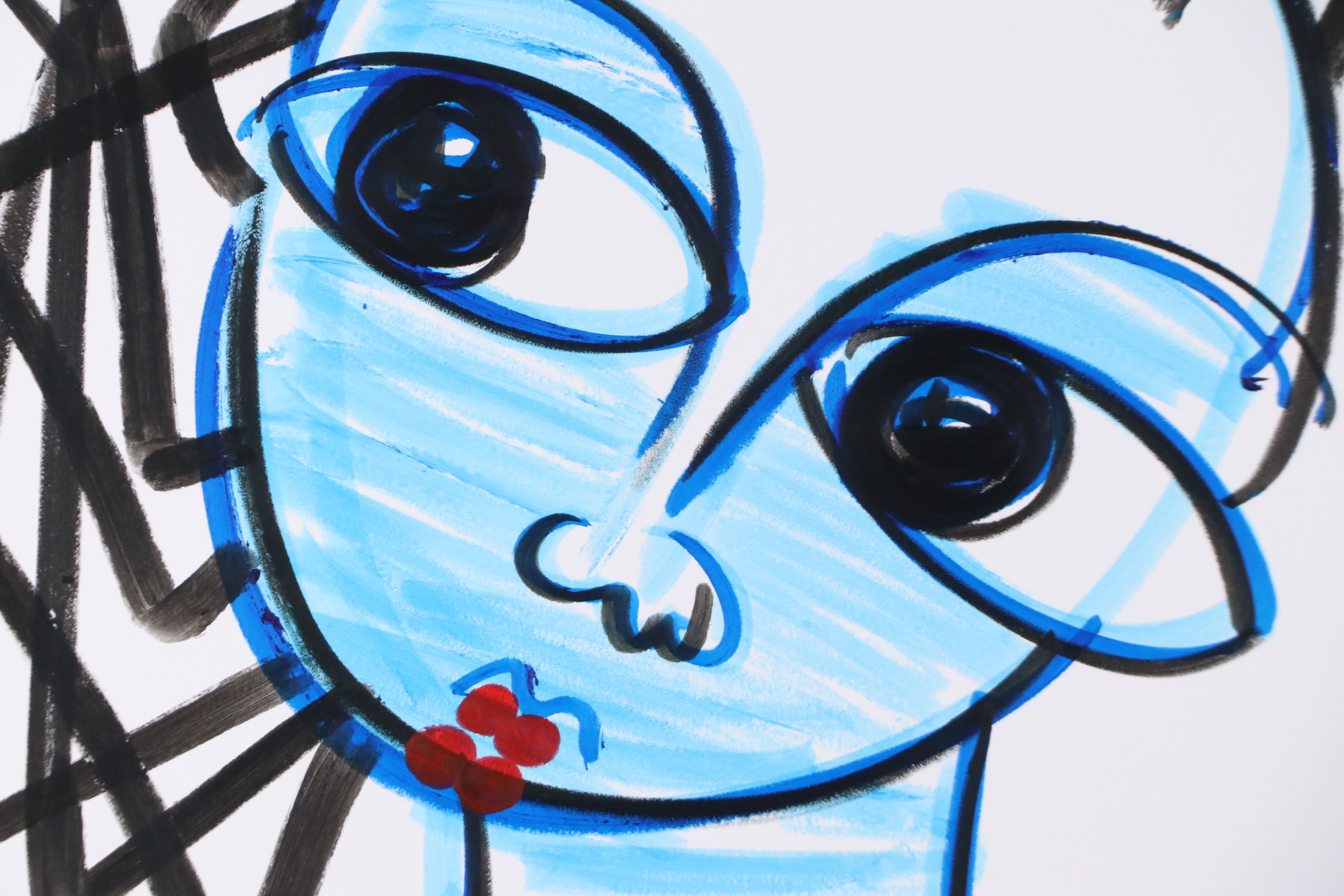 Abiola Idowu Acrylic and Marker Portraits "I am Beautiful" and More, 2026