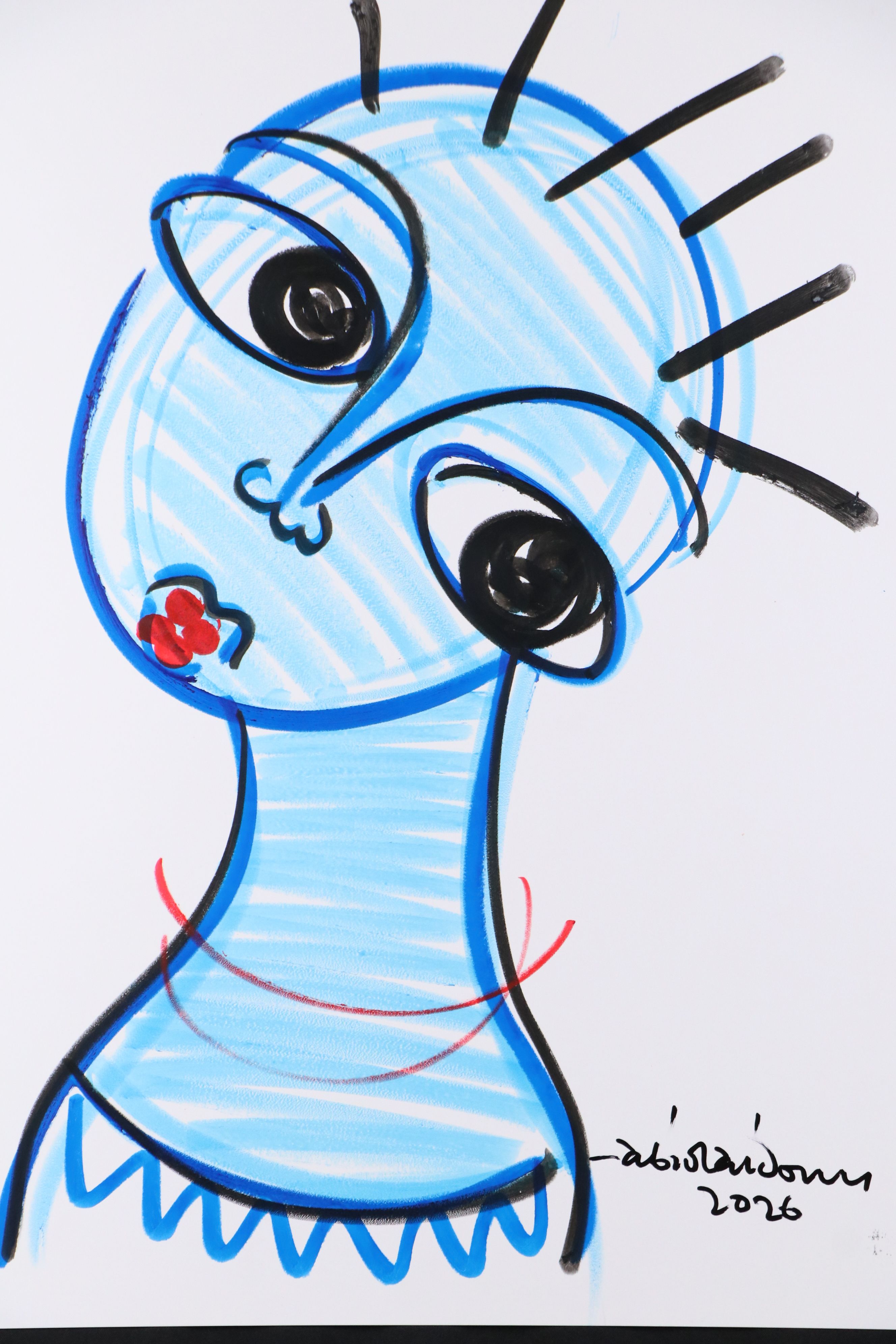 Abiola Idowu Acrylic and Marker Portraits "I am Beautiful" and More, 2026