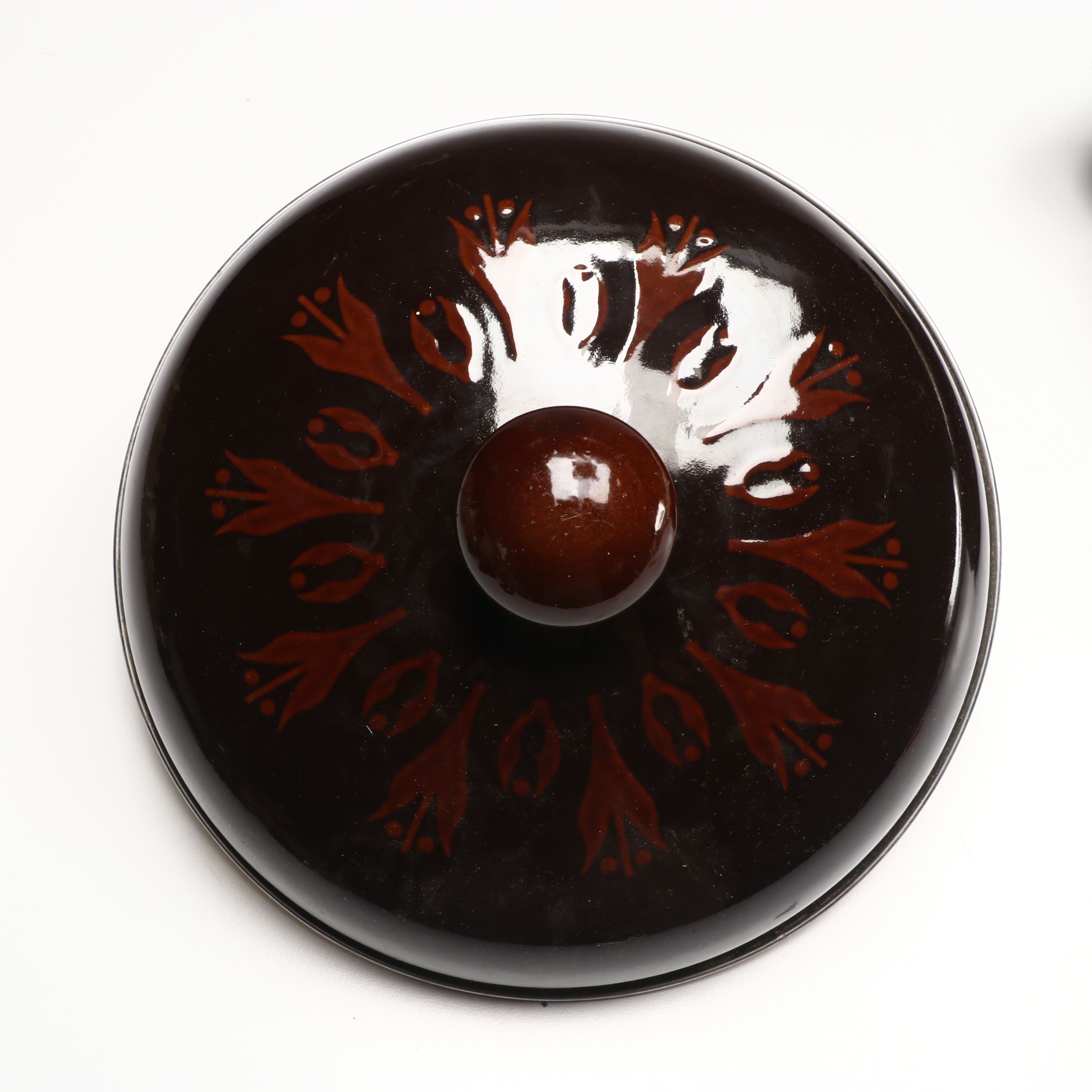 Brown Enamelware Pot