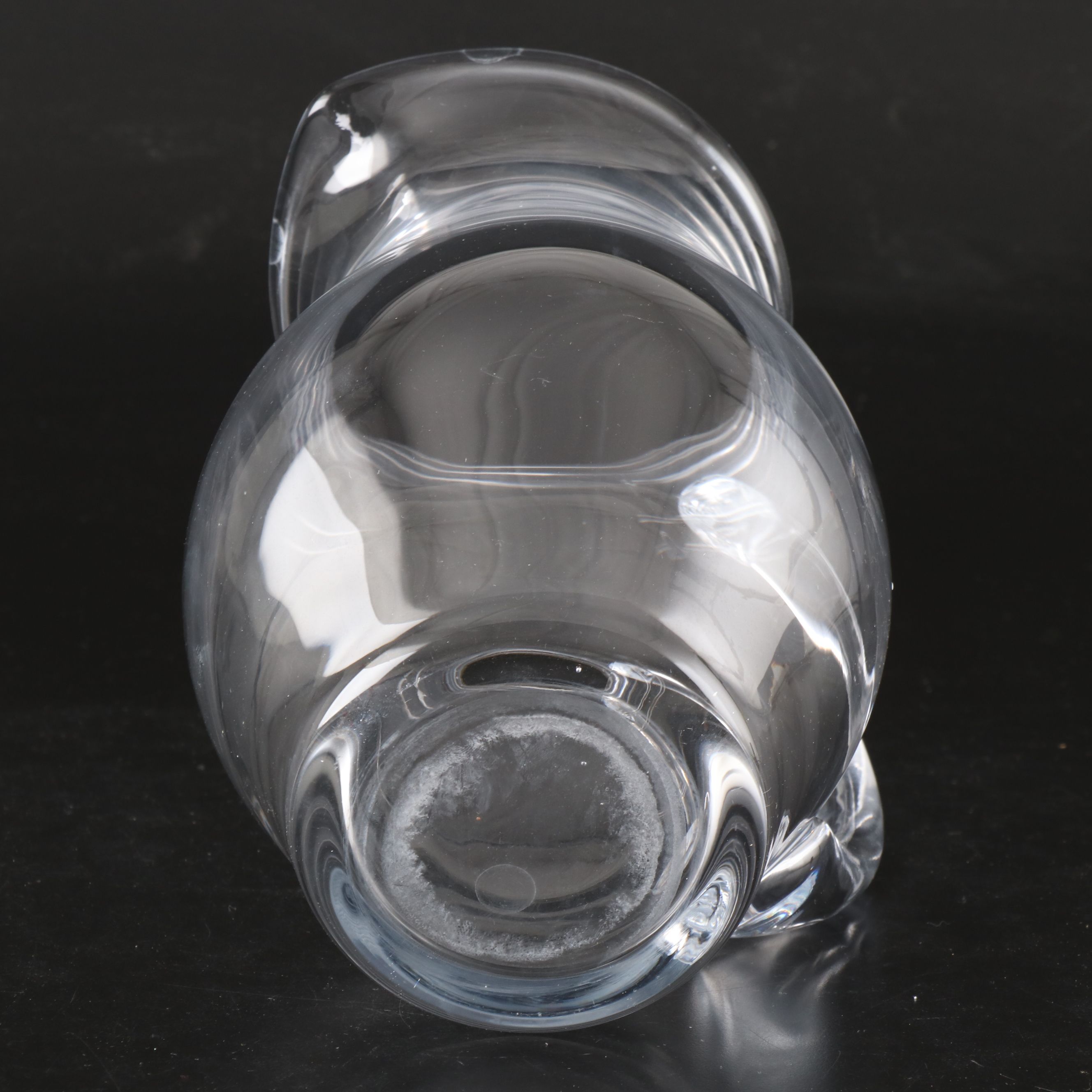 Blown Glass Pitcher with Purple Glass Goblets