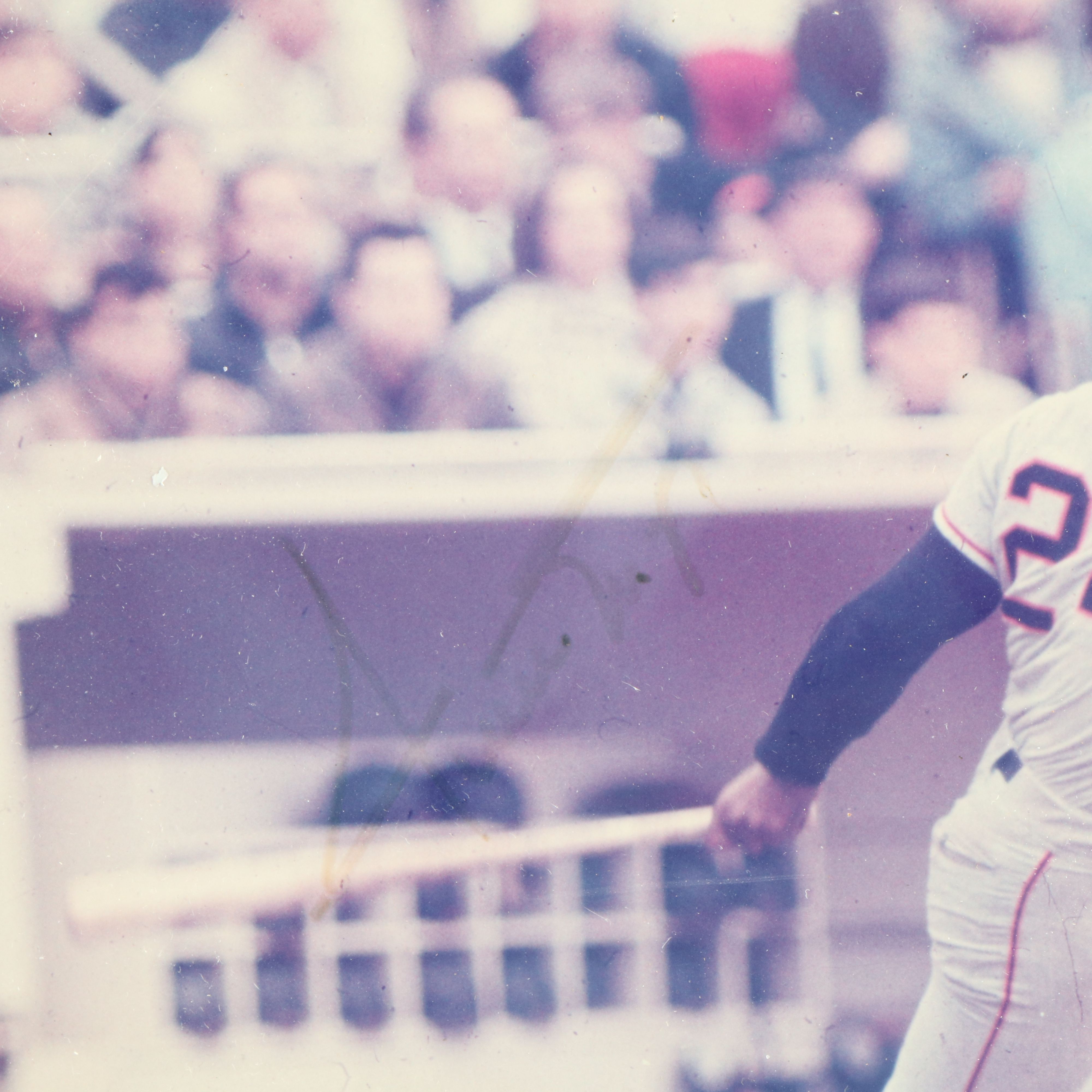 Hank Aaron and Willie Mays Signed NL Home Run Leaders Display