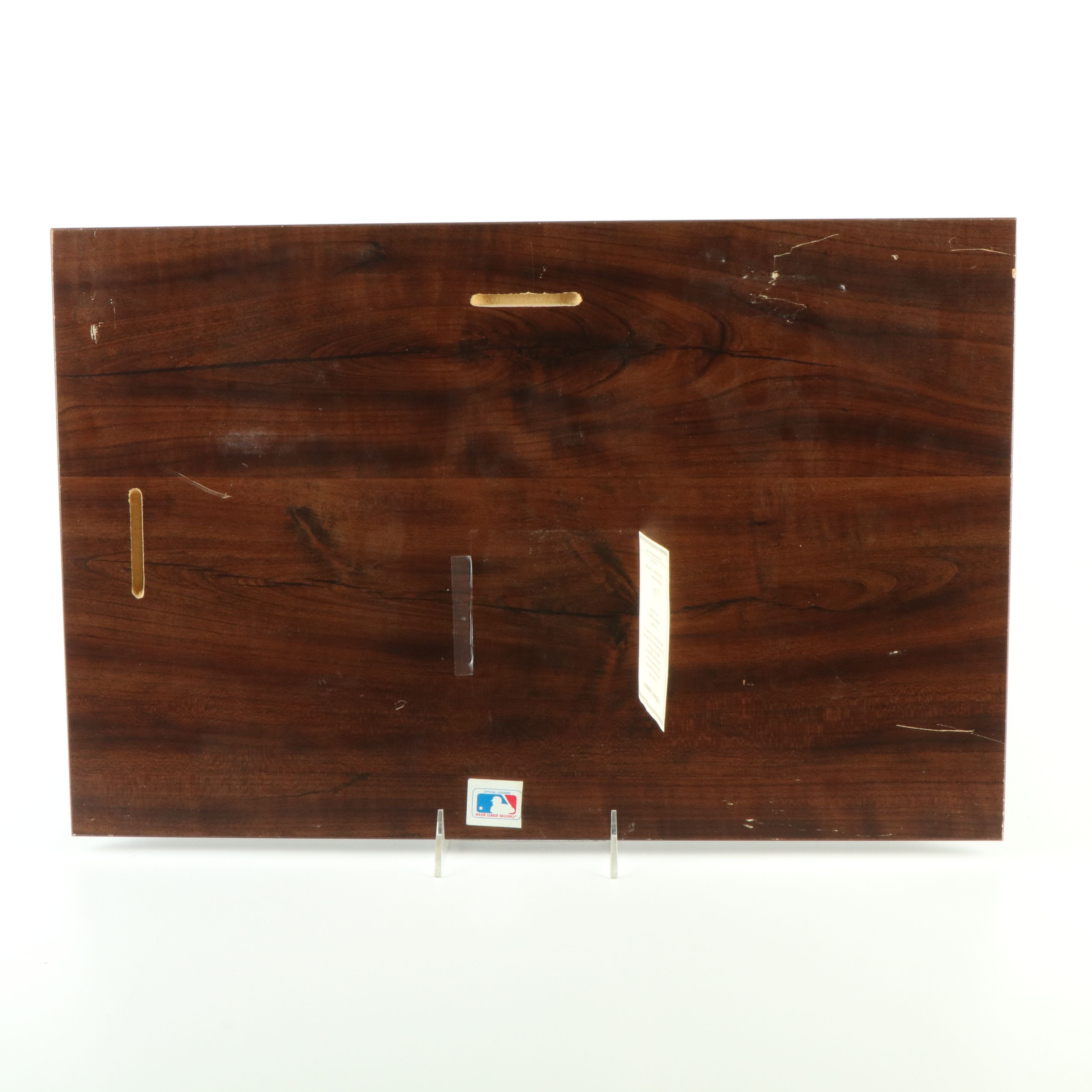 Hank Aaron and Willie Mays Signed NL Home Run Leaders Display