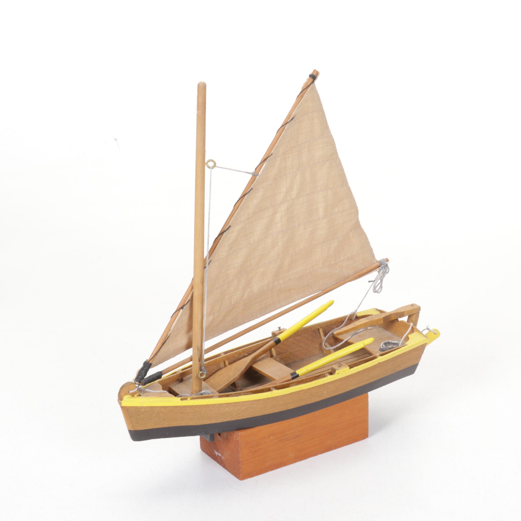 Wooden Sailboat, Rowboat and Other Model Boats