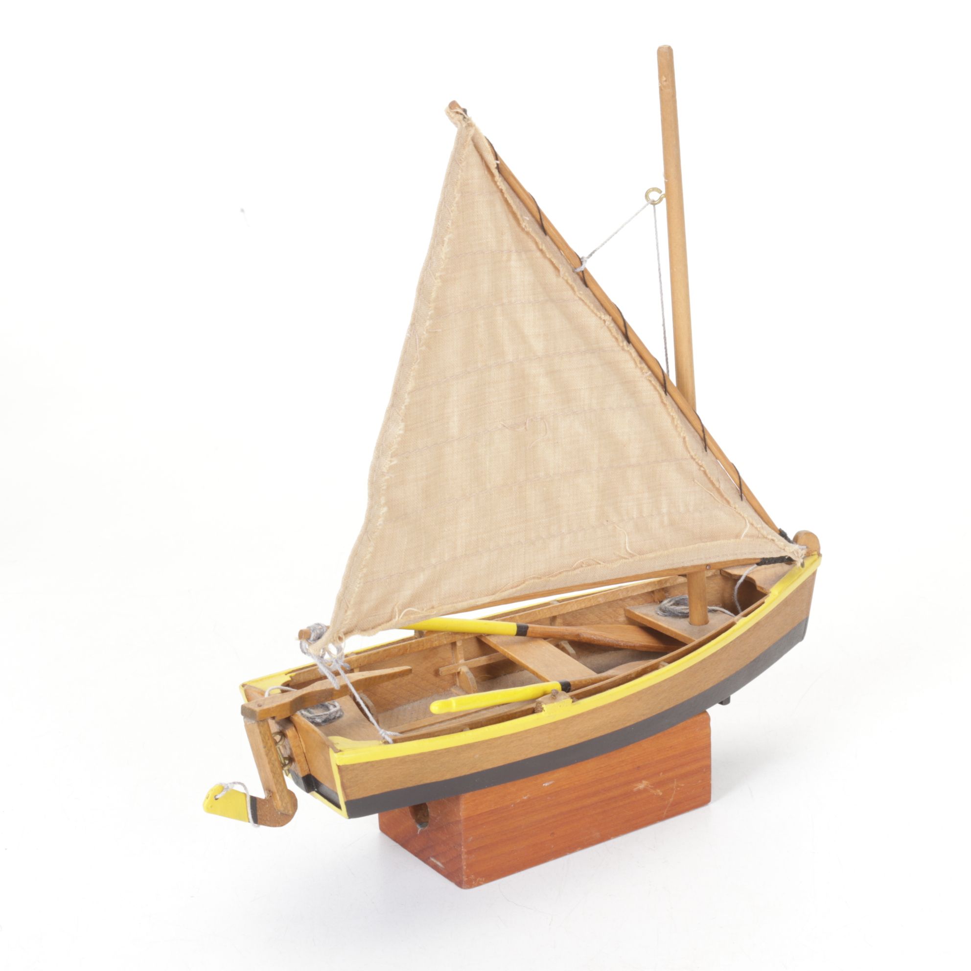 Wooden Sailboat, Rowboat and Other Model Boats