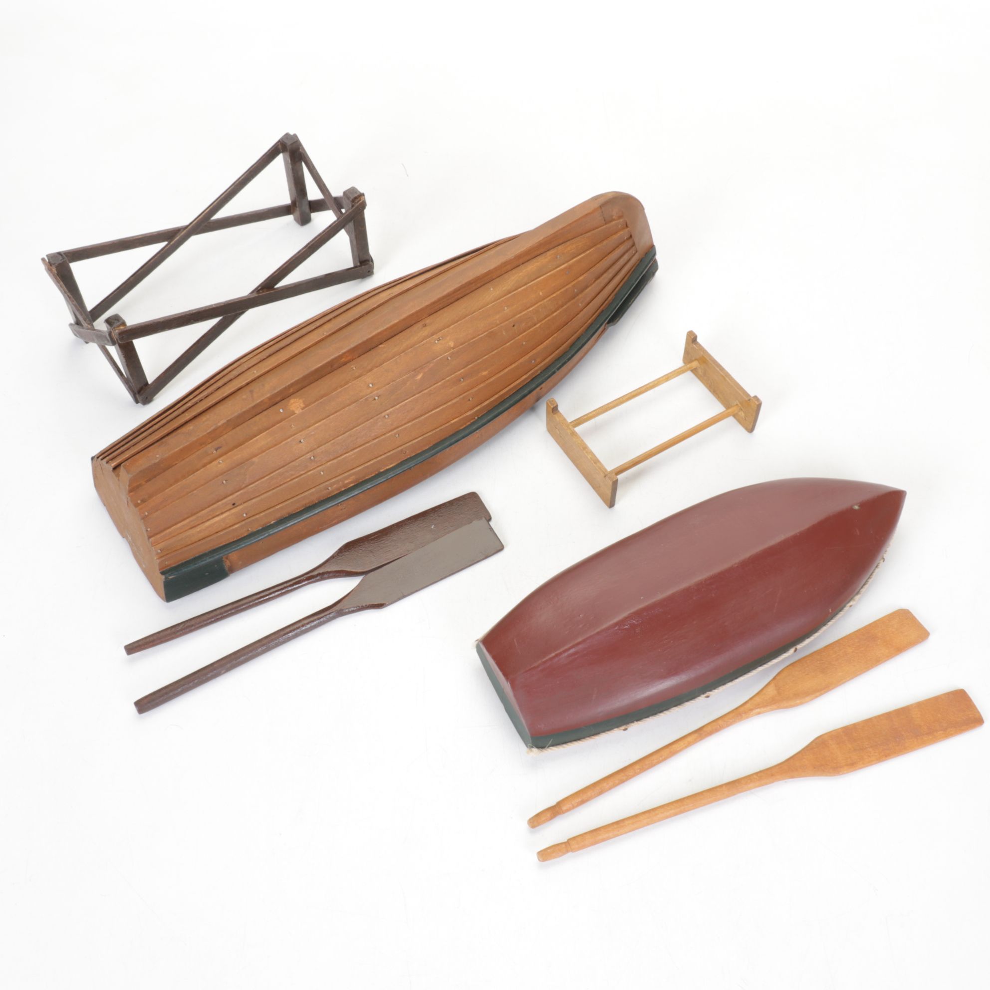 Wooden Sailboat, Rowboat and Other Model Boats