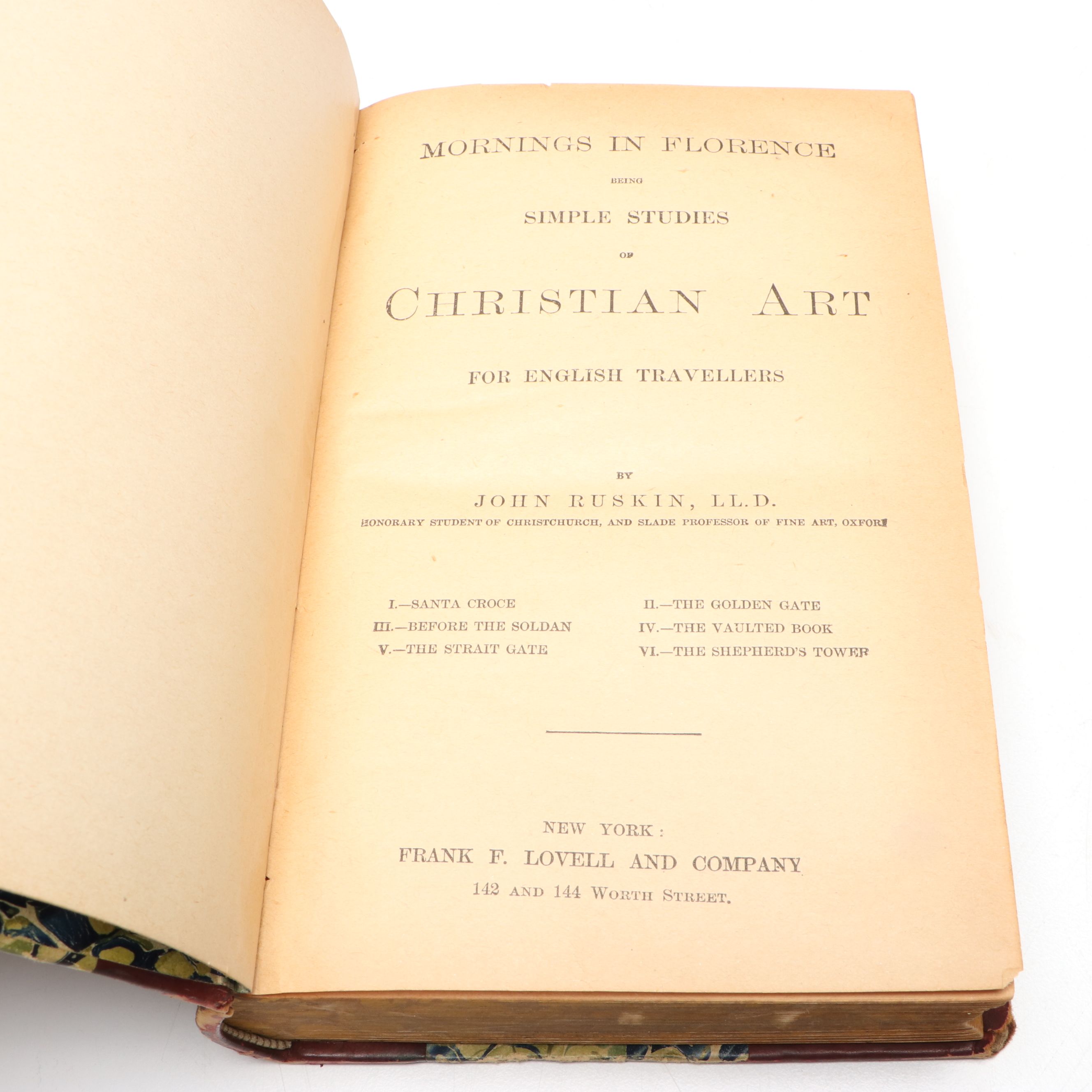 Leather Bound "The Works of John Ruskin" Partial Set, Early 20th Century