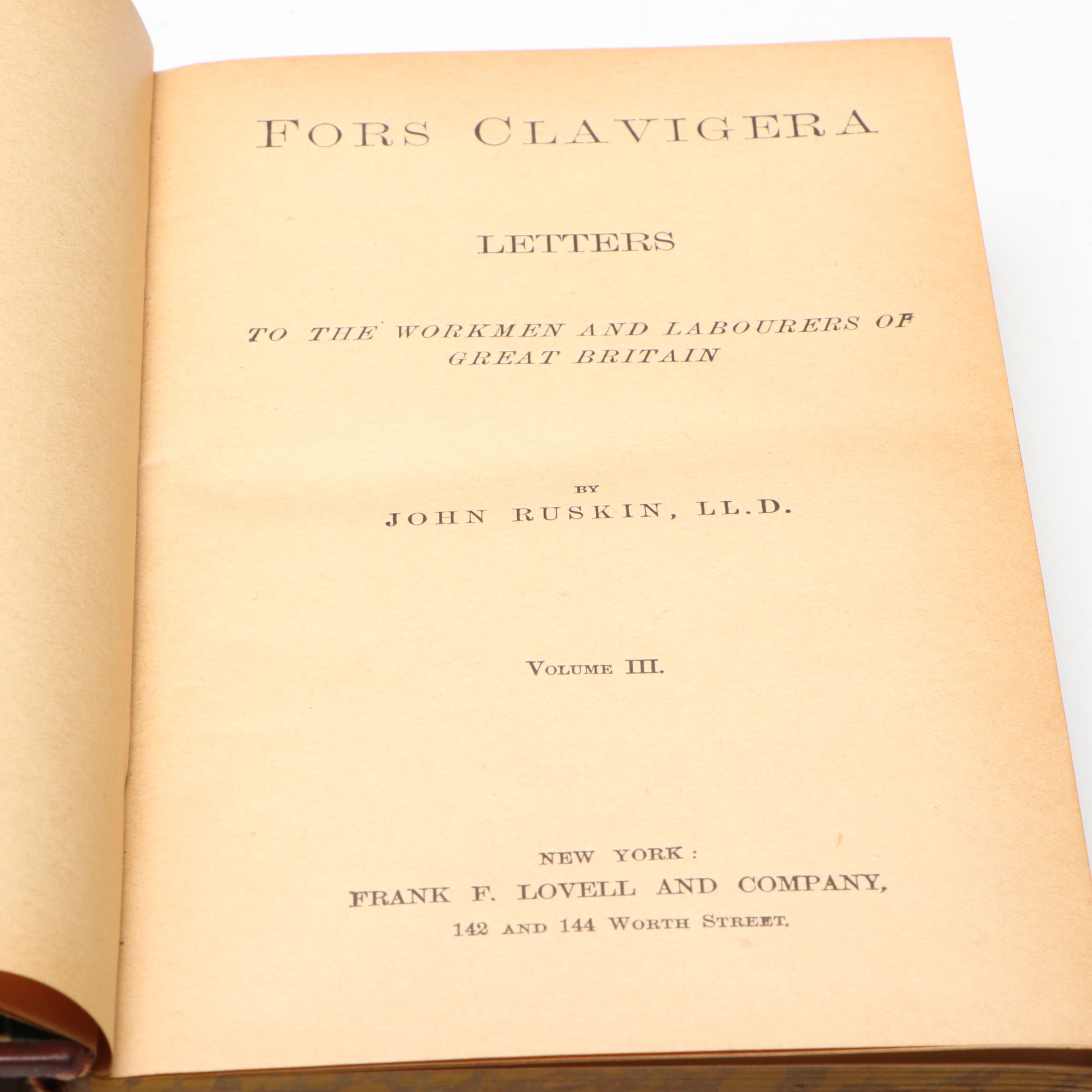 Leather Bound "The Works of John Ruskin" Partial Set, Early 20th Century