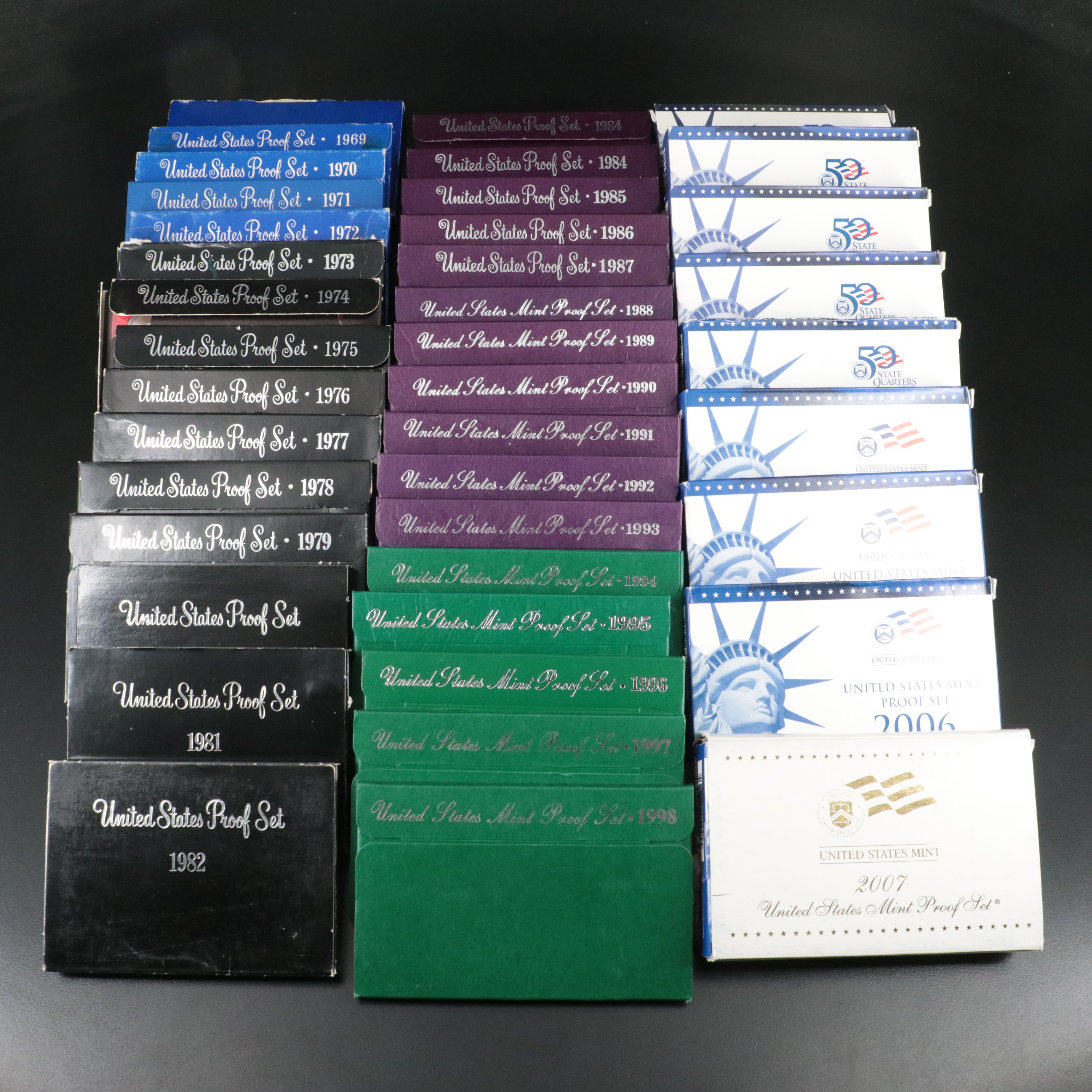 Forty Different Modern U.S. Proof Sets