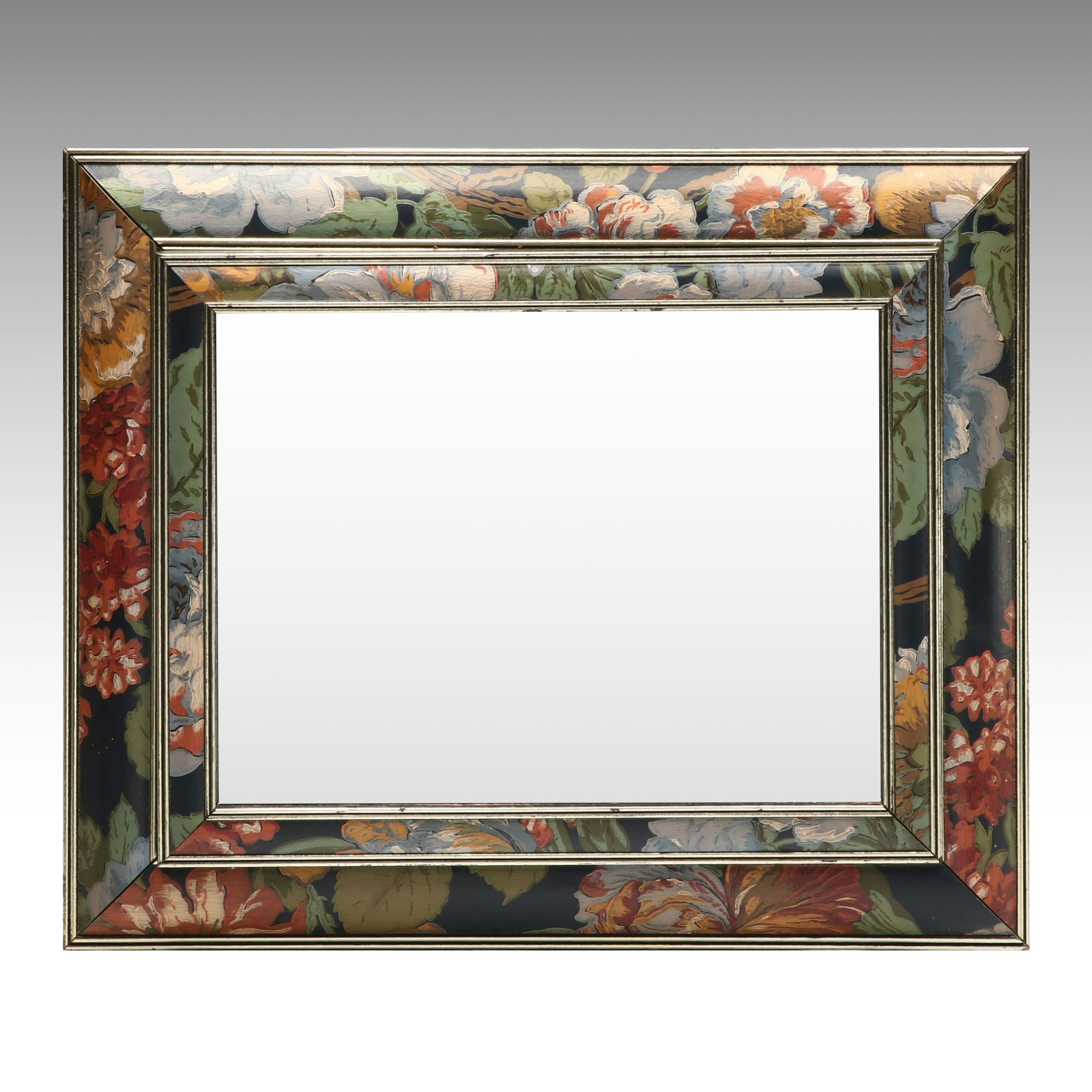 Floral Framed Wall Mirror