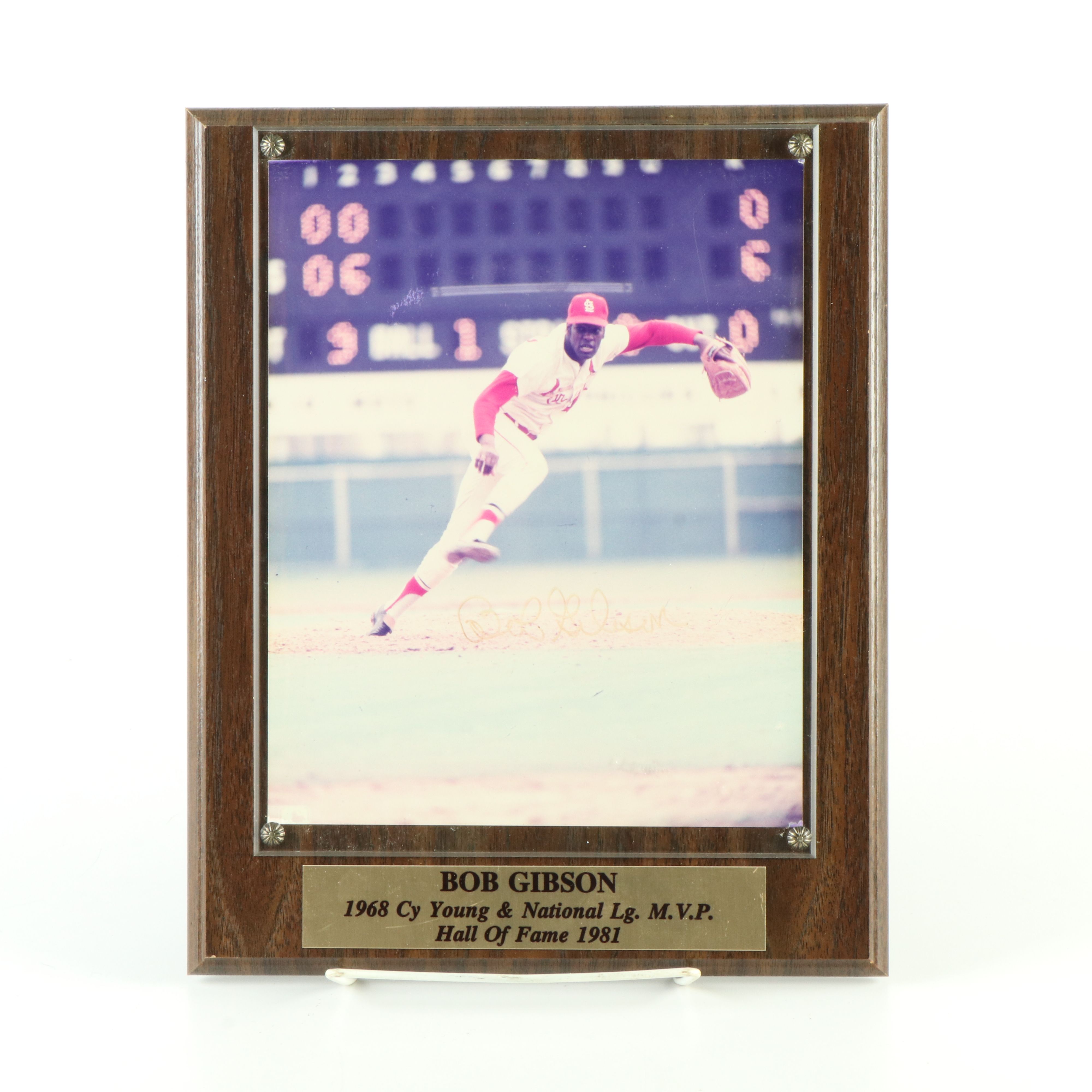 Willie Mays, Brooks Robinson, and Bob Gibson Signed Baseball Displays