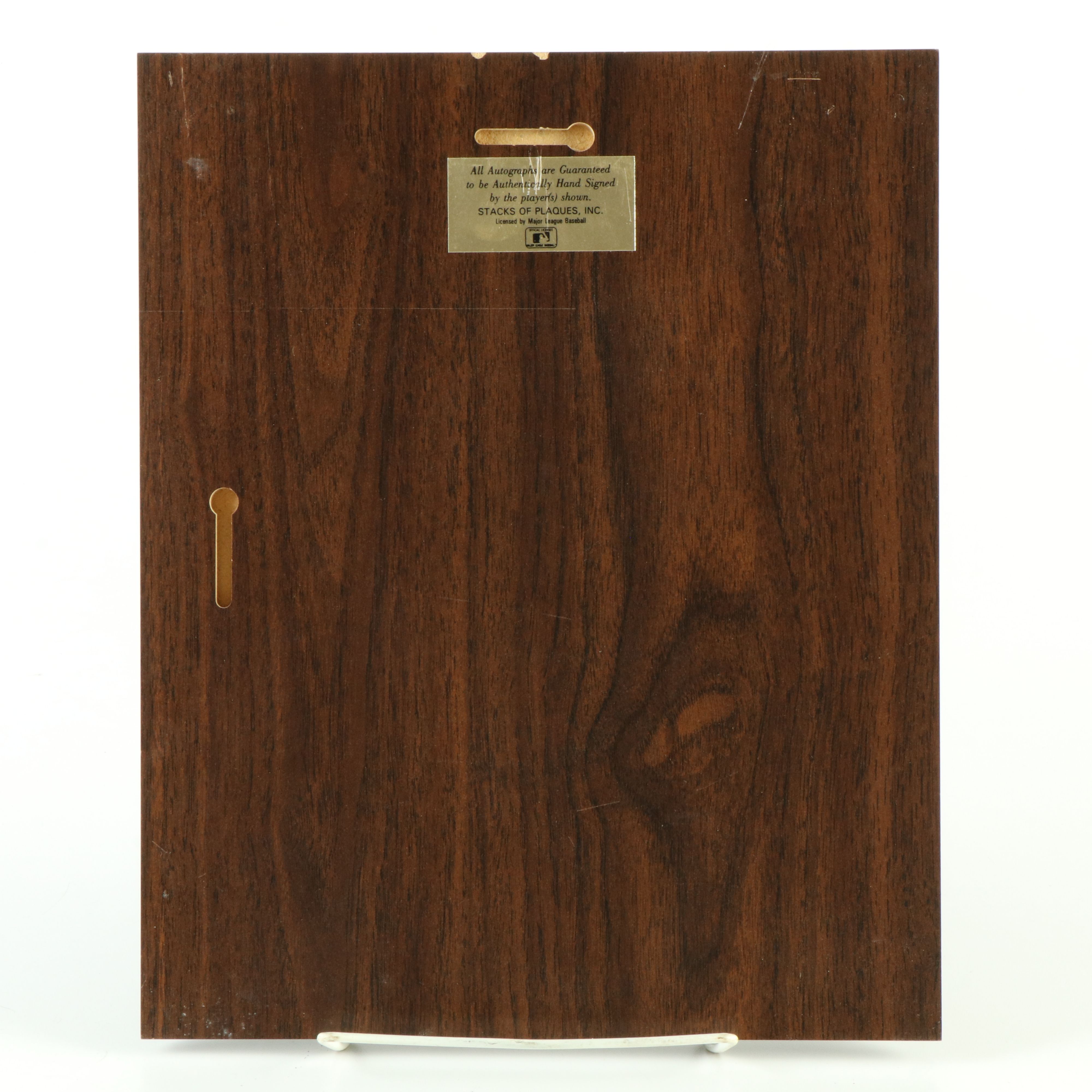 Willie Mays, Brooks Robinson, and Bob Gibson Signed Baseball Displays