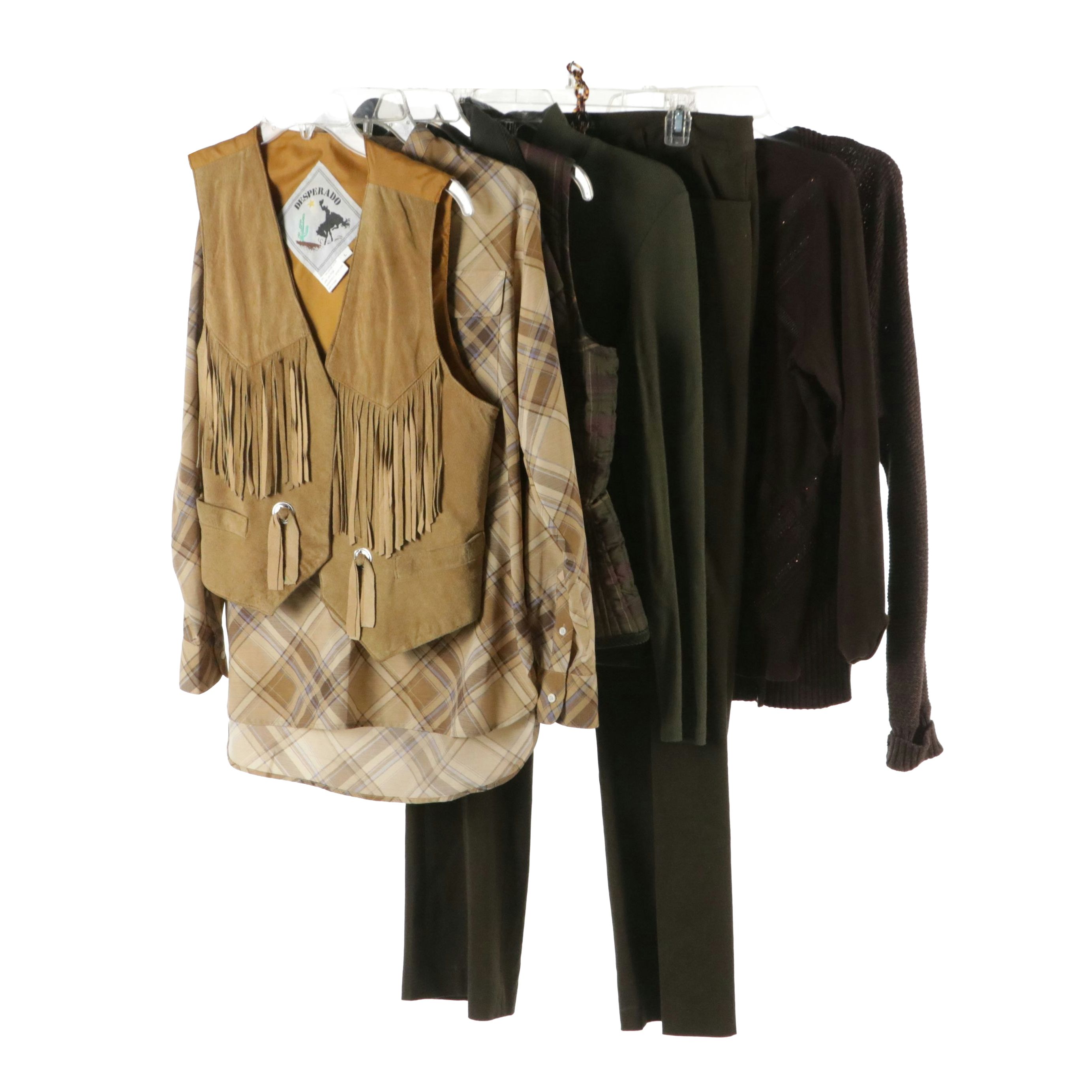 Desperado Leather Fringe Vest with Lauren Ralph Lauren Tops, Vest, Pants & More
