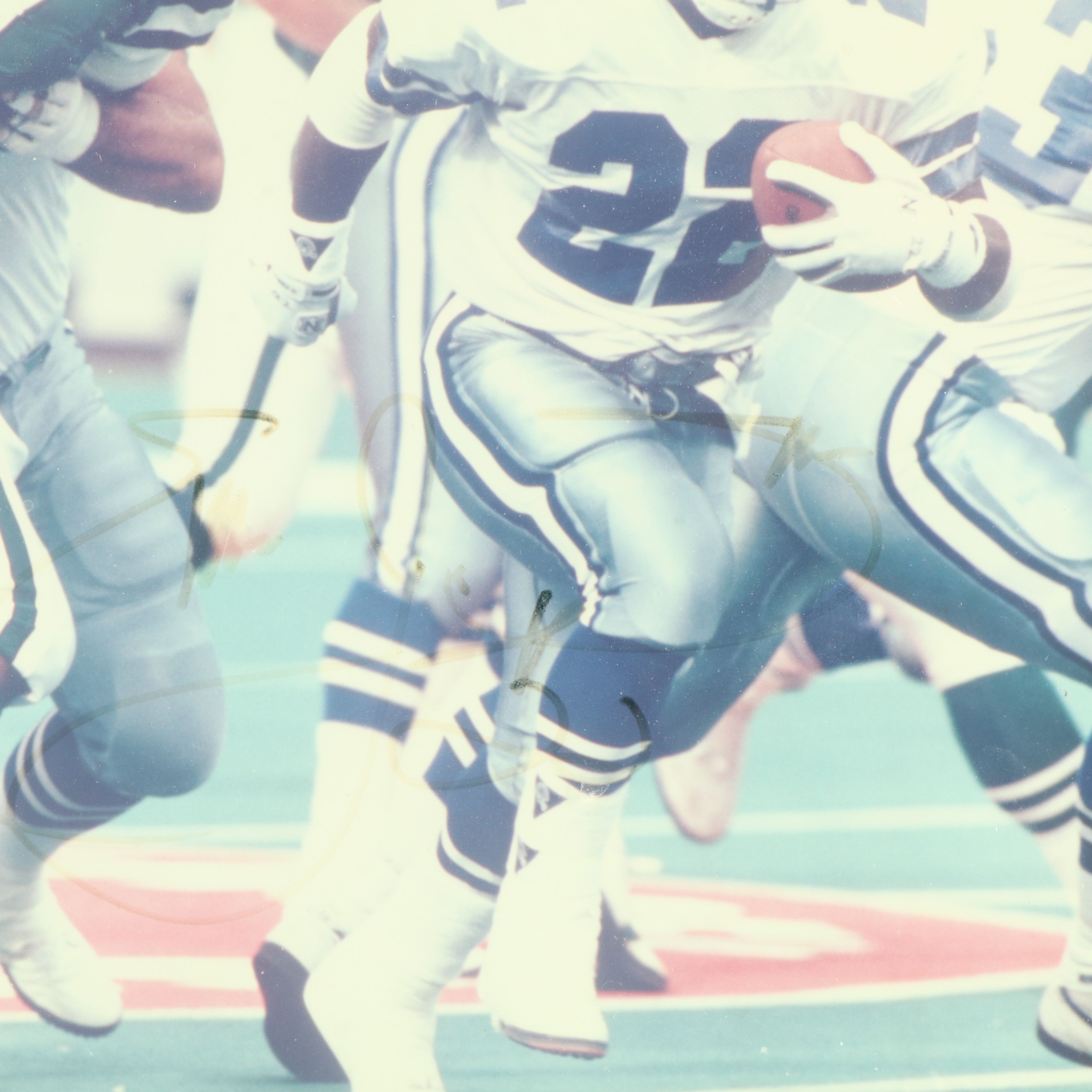 Joe Montana, Roger Staubach, and Emmitt Smith Signed Football Displays