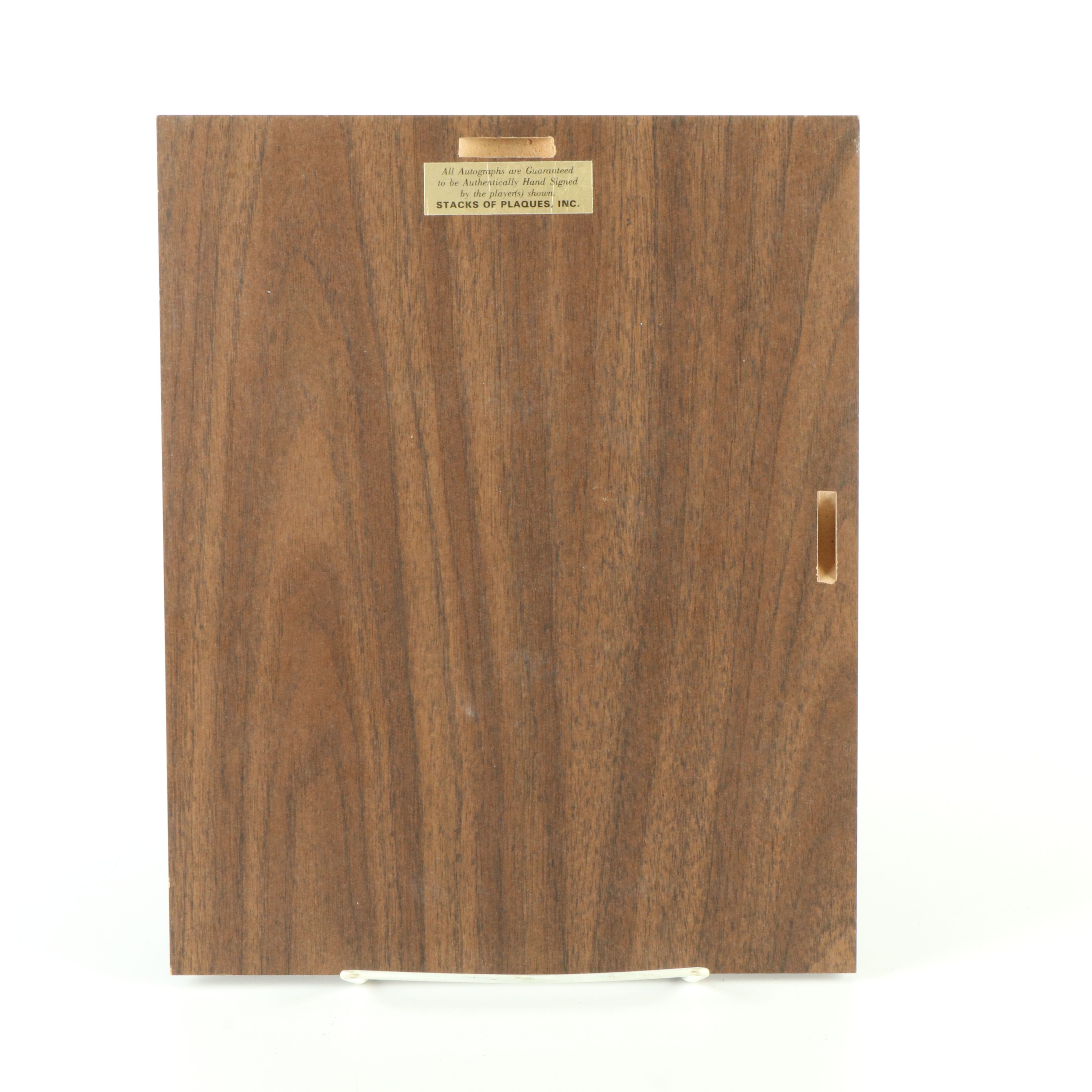 Joe Montana, Roger Staubach, and Emmitt Smith Signed Football Displays