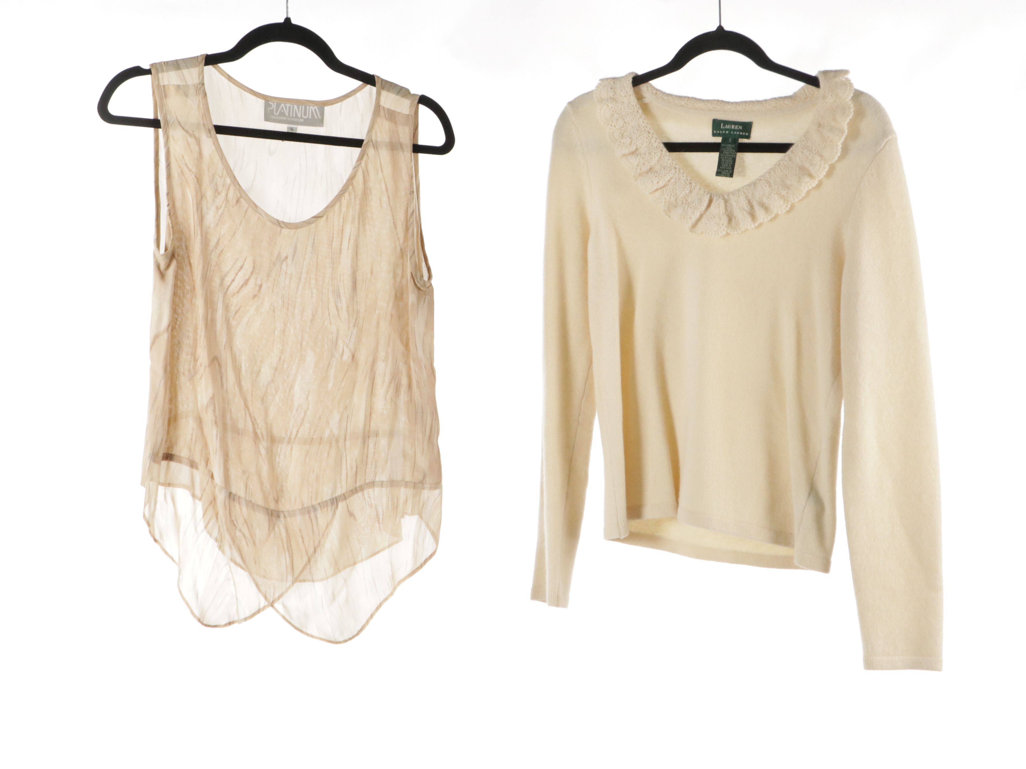 Lauren Ralph Lauren Wool Blend Long Sleeve Tops, Silk Blend Midi Skirt & More