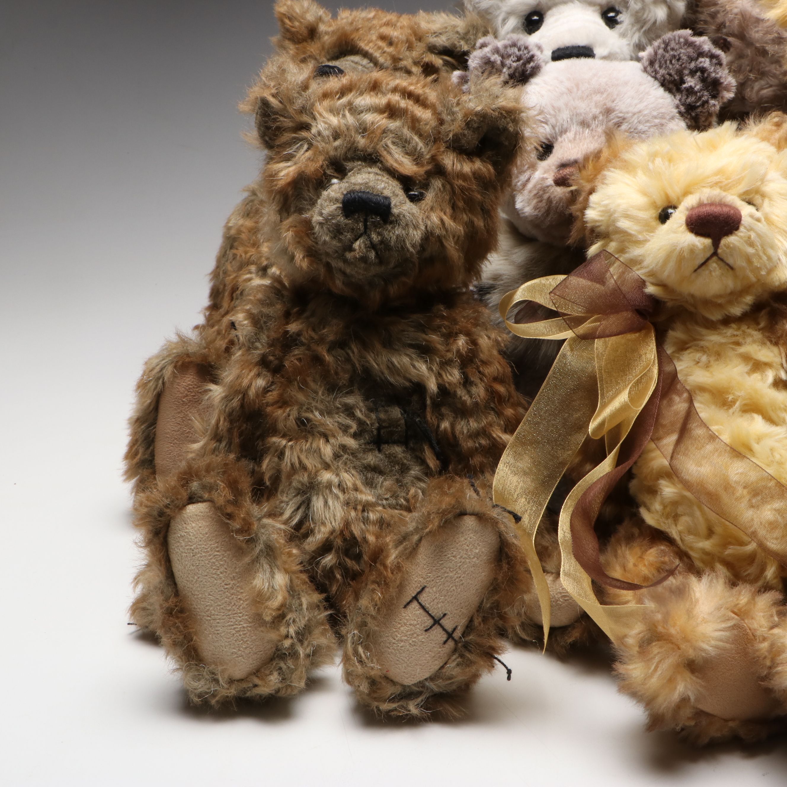 Charlie Bears "Padmin," "Heartfelt," "Margot" with More Jointed Teddy Bears