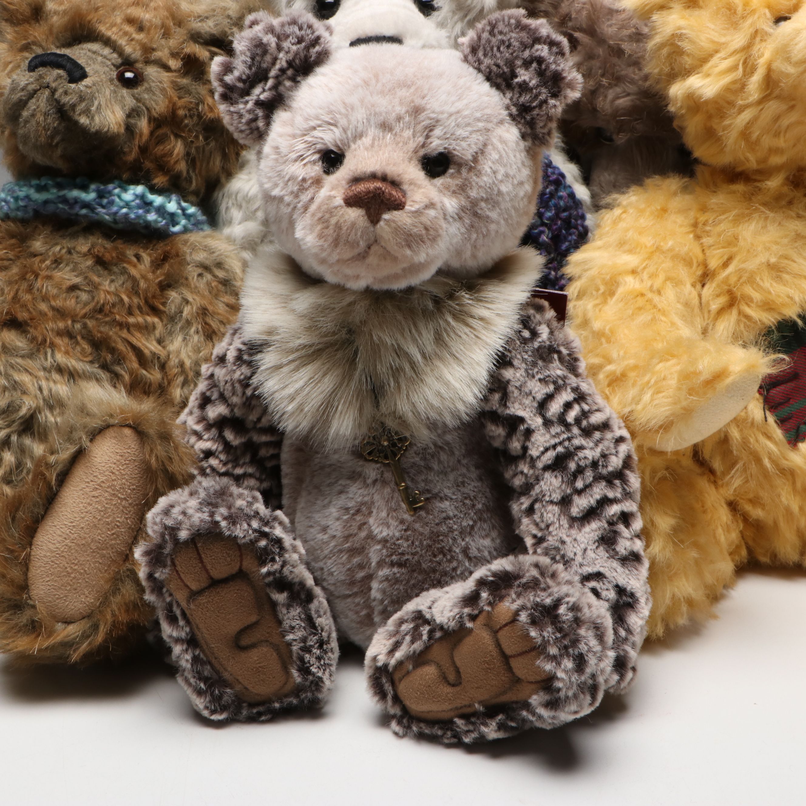 Charlie Bears "Padmin," "Heartfelt," "Margot" with More Jointed Teddy Bears