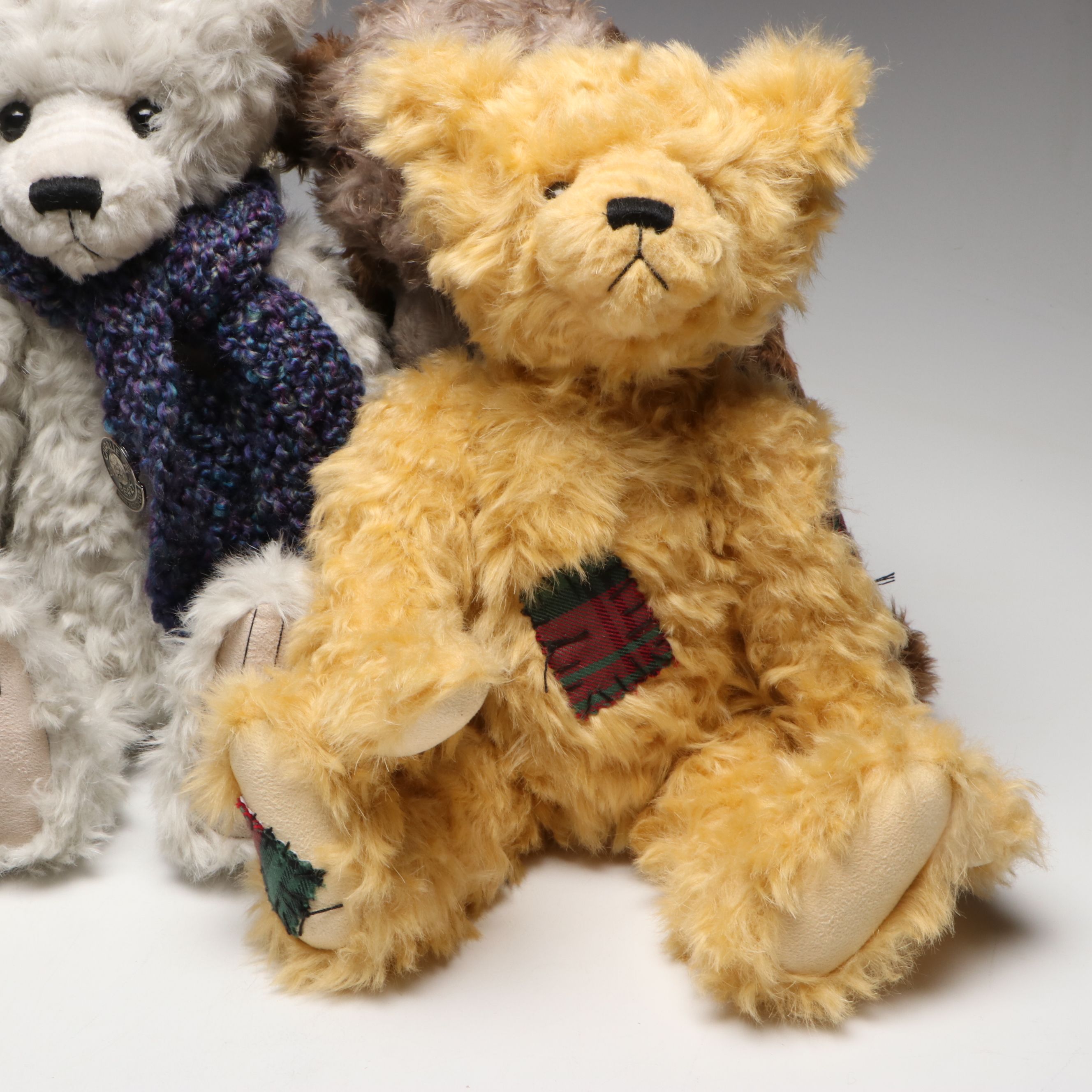 Charlie Bears "Padmin," "Heartfelt," "Margot" with More Jointed Teddy Bears