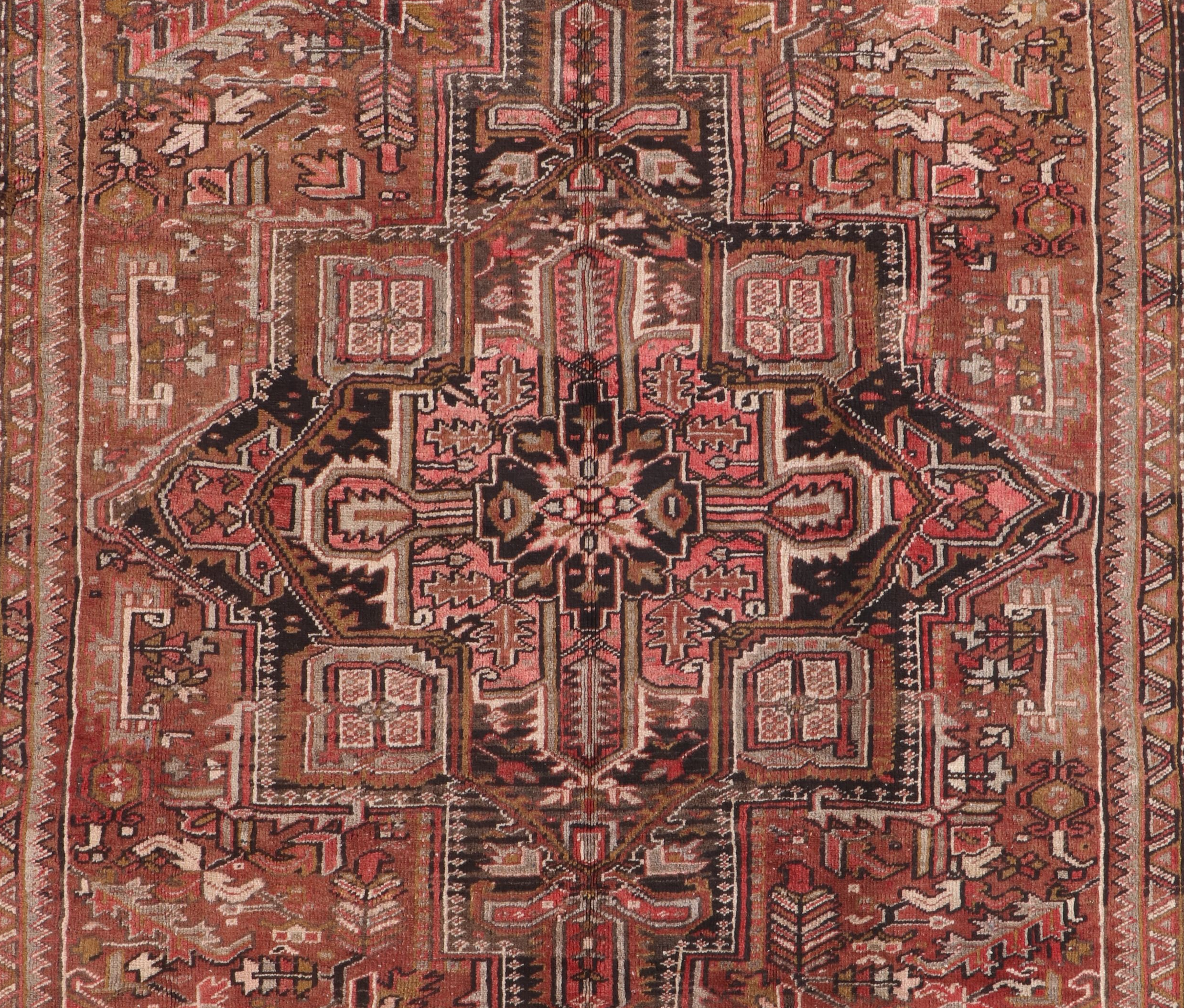7'11 x 11'3 Hand-Knotted Persian Heriz Area Rug