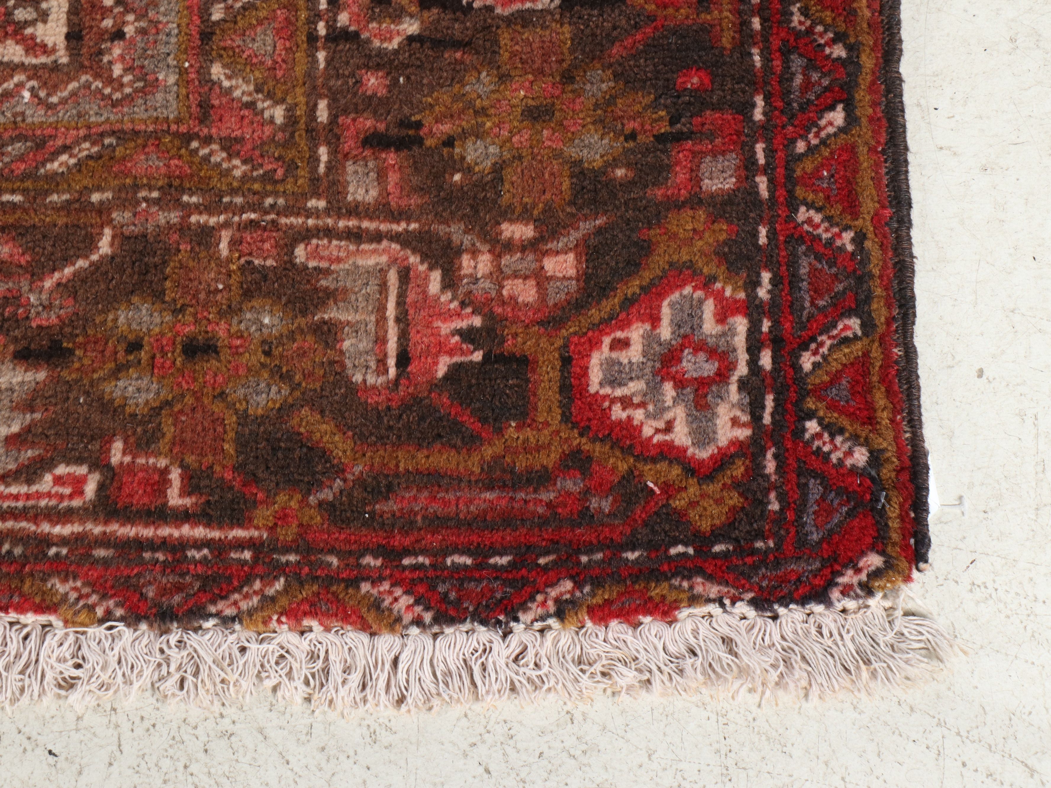 7'11 x 11'3 Hand-Knotted Persian Heriz Area Rug