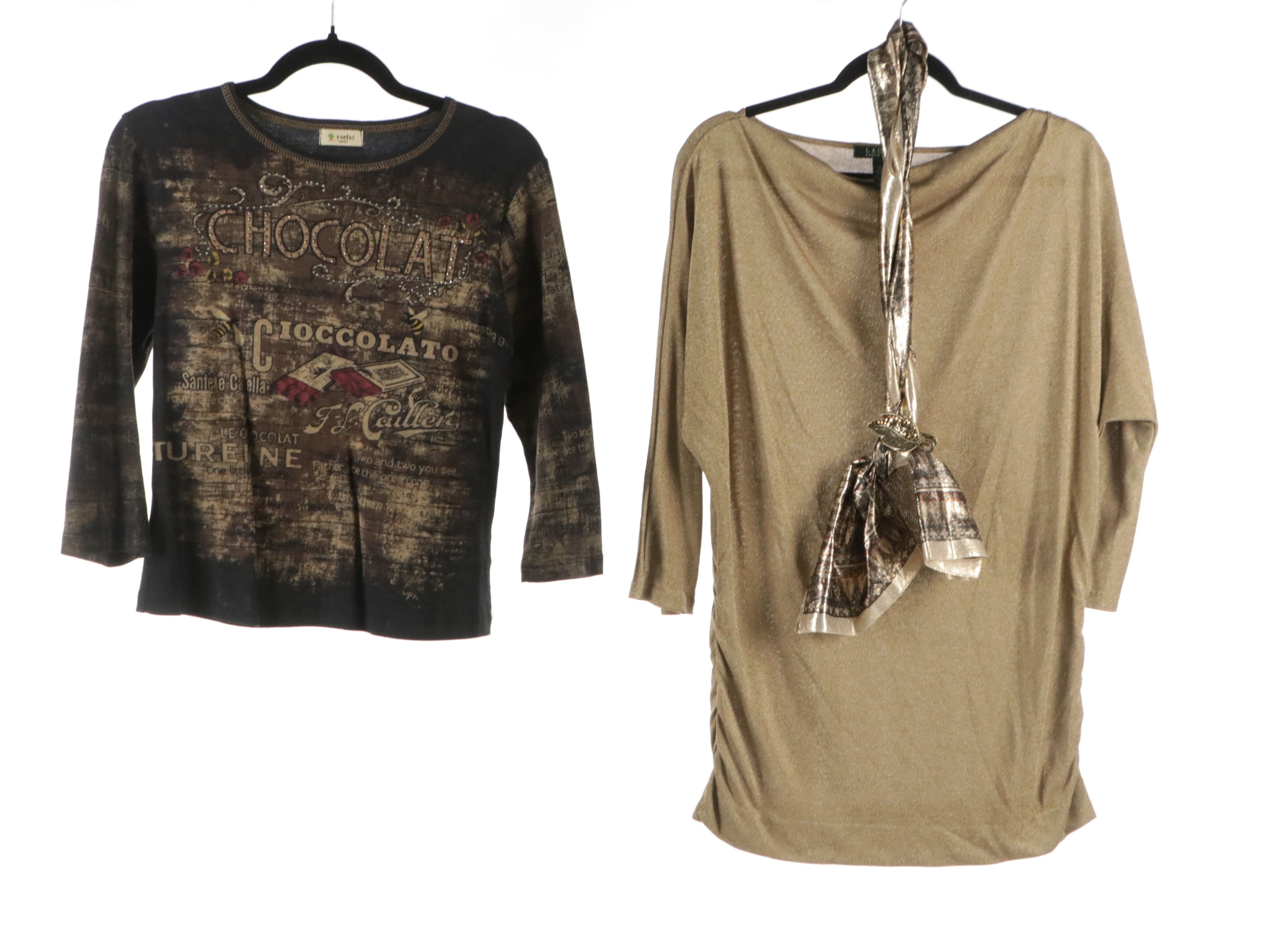 Lauren Ralph Lauren Metallic Knit Sweaters, Crochet Tank, Leather Pants, More