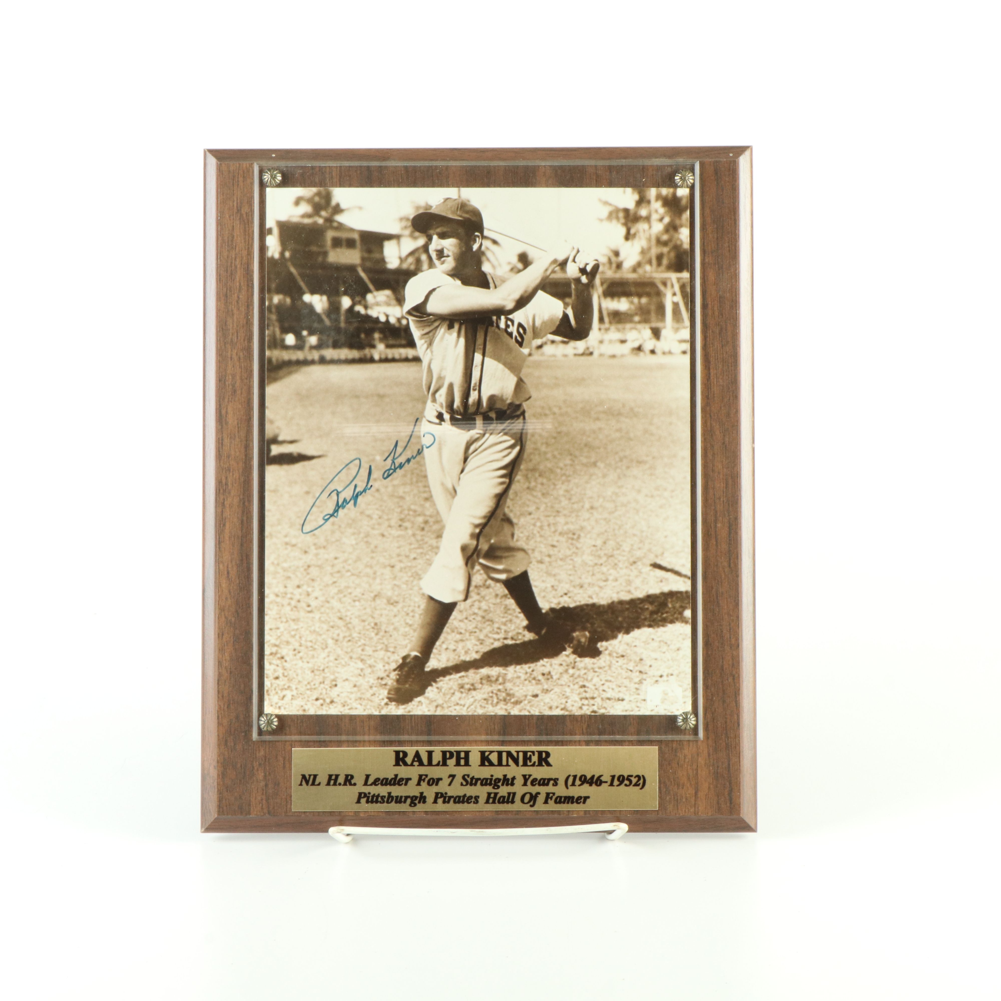 Pete Rose, Nolan Ryan. Ernie Banks, and Ralph Kiner Signed Baseball Displays